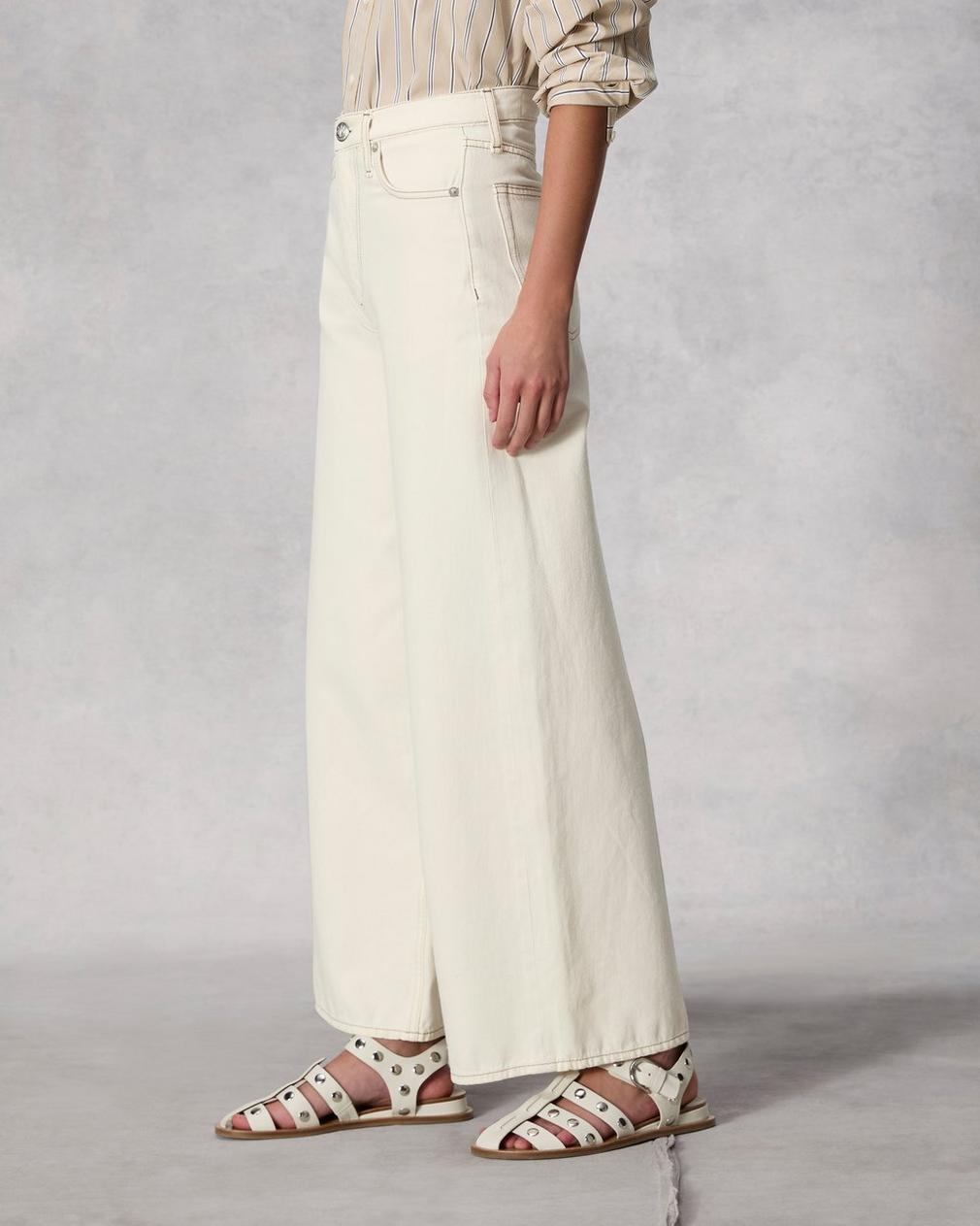Rag & Bone Wide-leg Jeans In White