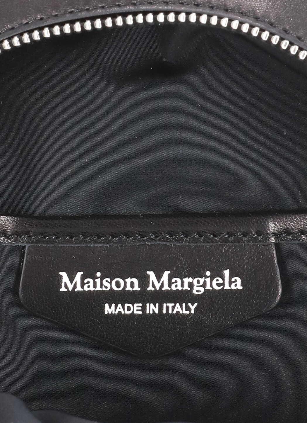 Maison Margiela Quilted Leather Mini Backpack With Front Pocket In Black