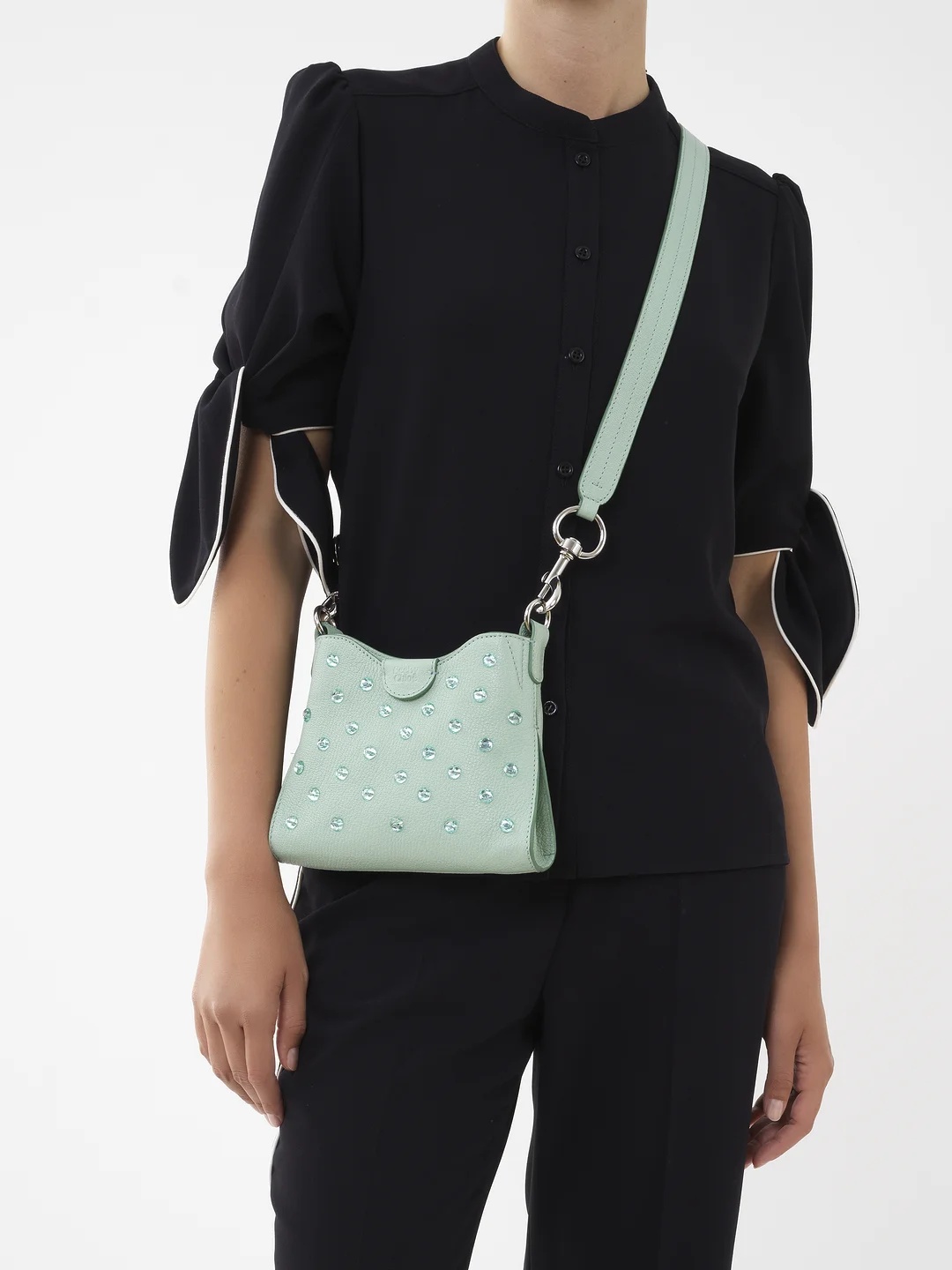 Shop See By Chloé Joan Mini Shoulder Bag In Green