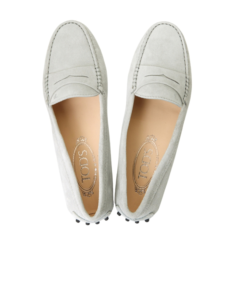 Shop Tod's Leather Loafers In White
