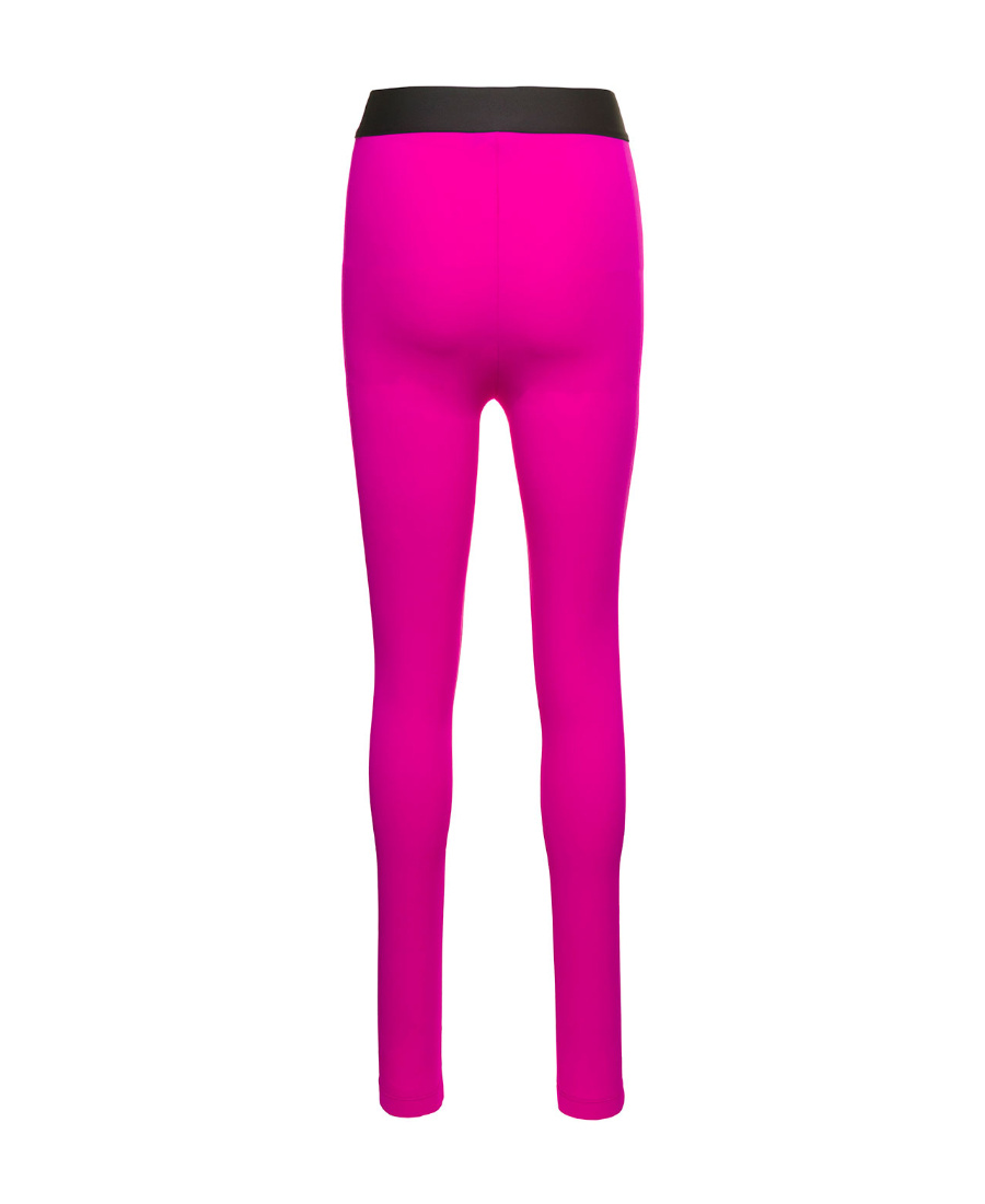 Dolce & Gabbana Logo-waistband High-rise Leggings In Pink
