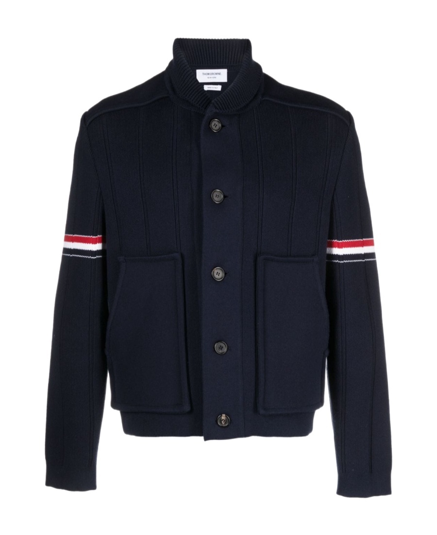 Thom Browne Single-breasted Button-fastening Coat In Black