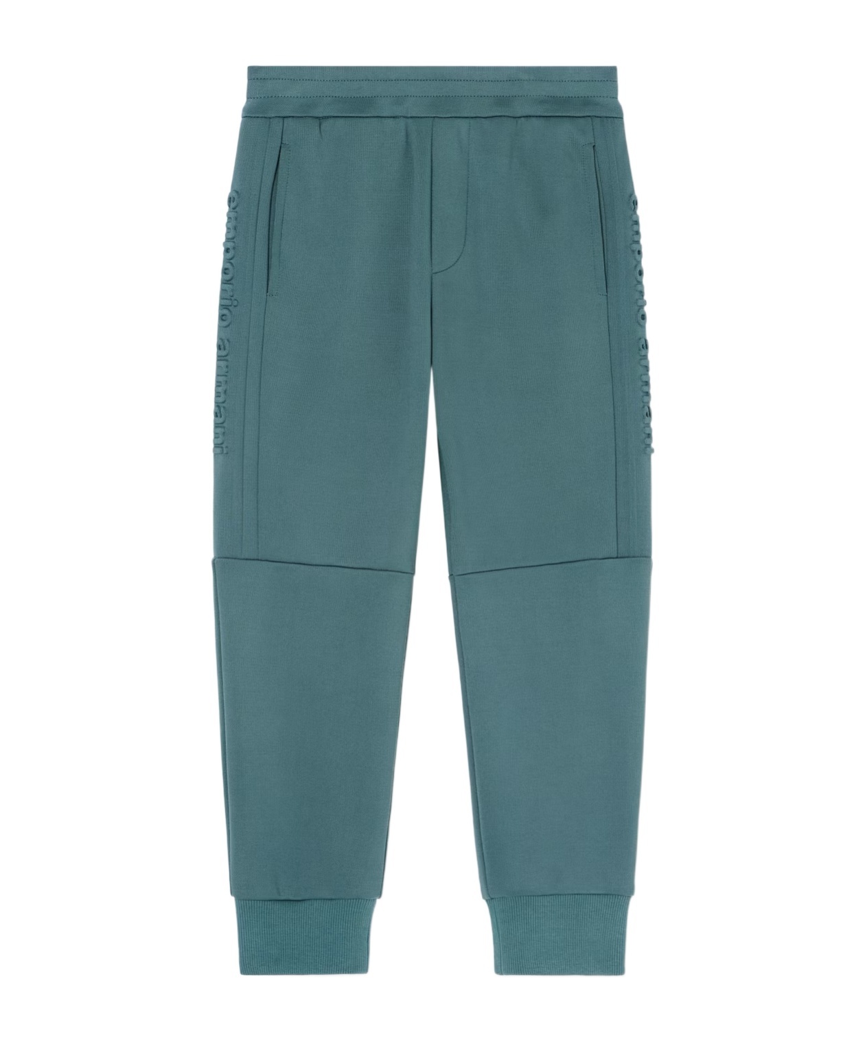 Emporio Armani Elastic Waist Track Pants In Blue