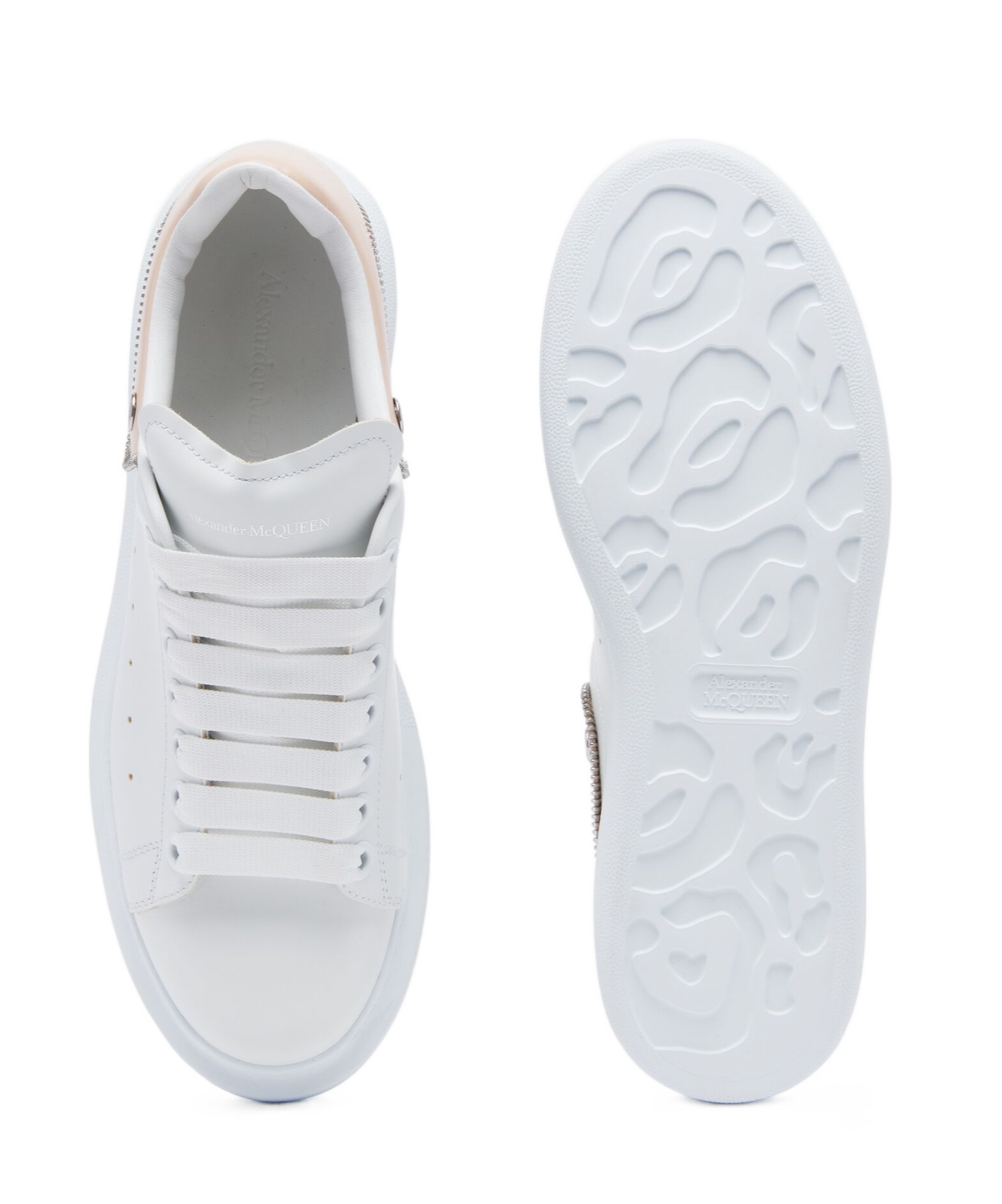 Alexander Mcqueen Logo-print Leather Sneakers In White