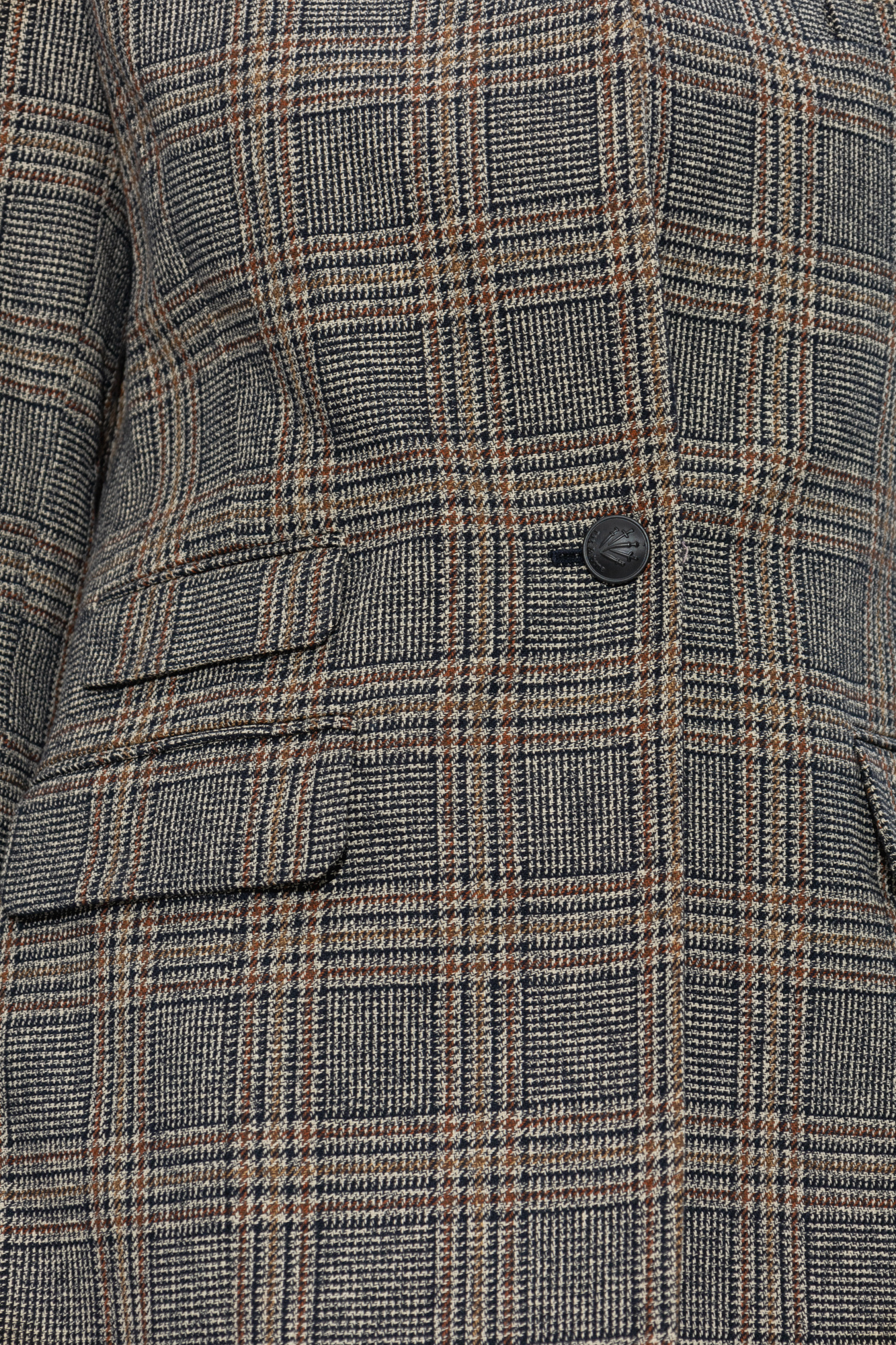 Rag & Bone Plaid-check Pattern Single-breasted Blazer In Gray