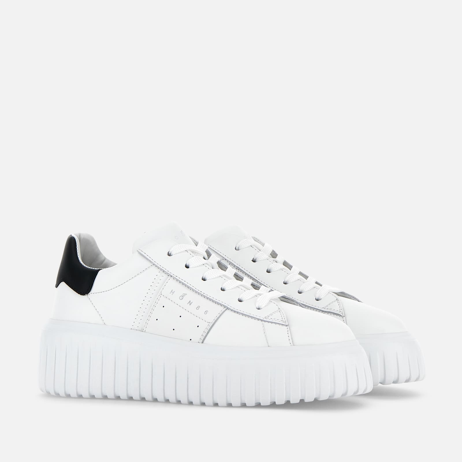 Hogan H645 Leather Sneakers In White