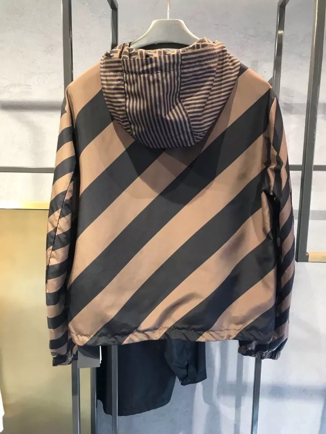 Fendi Reversible Windbreaker Jacket In Black