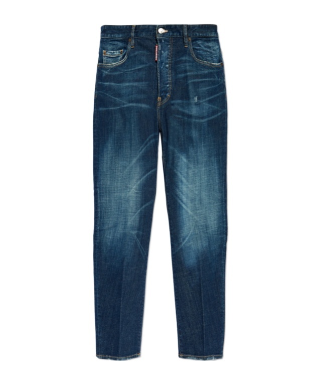 Dsquared2 Distressed Straight-leg Jeans In Blue