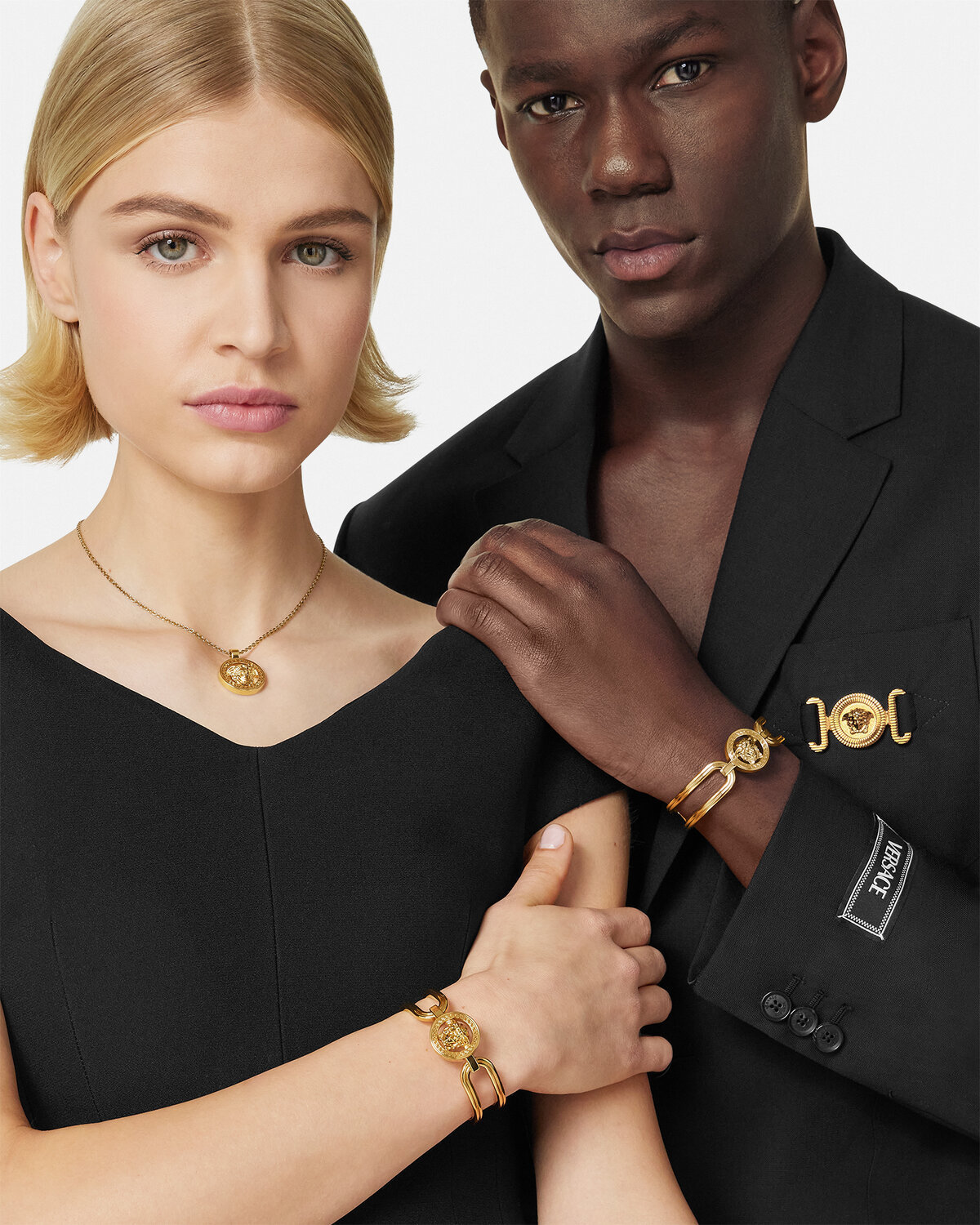 Versace Gold-tone Medusa '95 Cuff Bracelet In Yellow