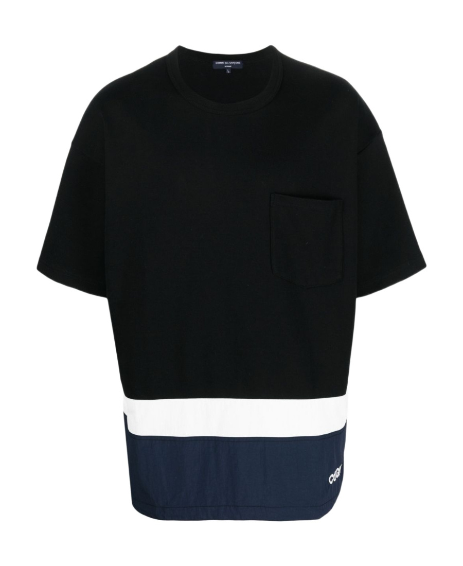 Comme Des Garçons Logo Round-neck T-shirt In Black