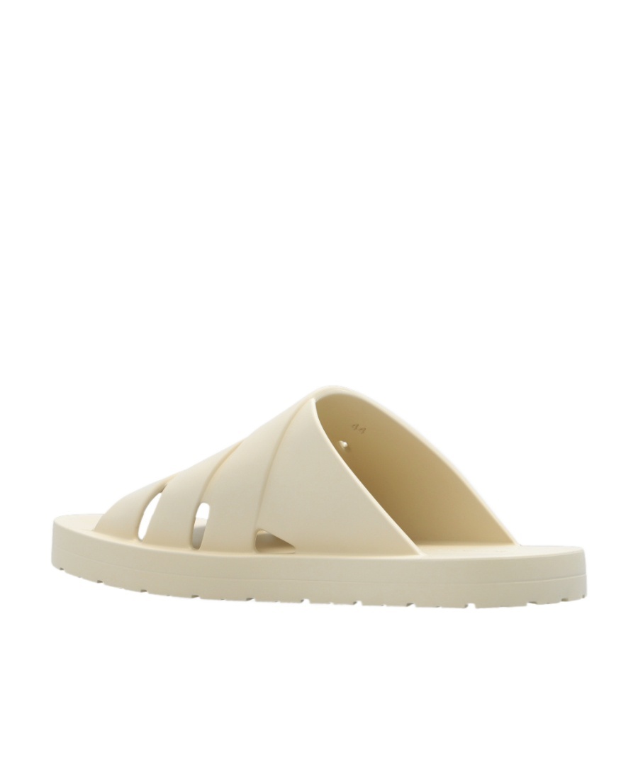Bottega Veneta Ivory-coloured Rubber Slide In White
