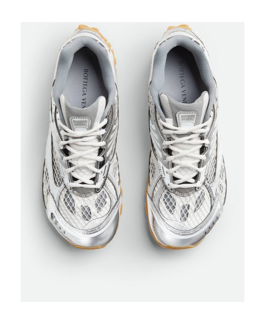 Shop Bottega Veneta Orbit Lace-up Low-cut Sneakers In White