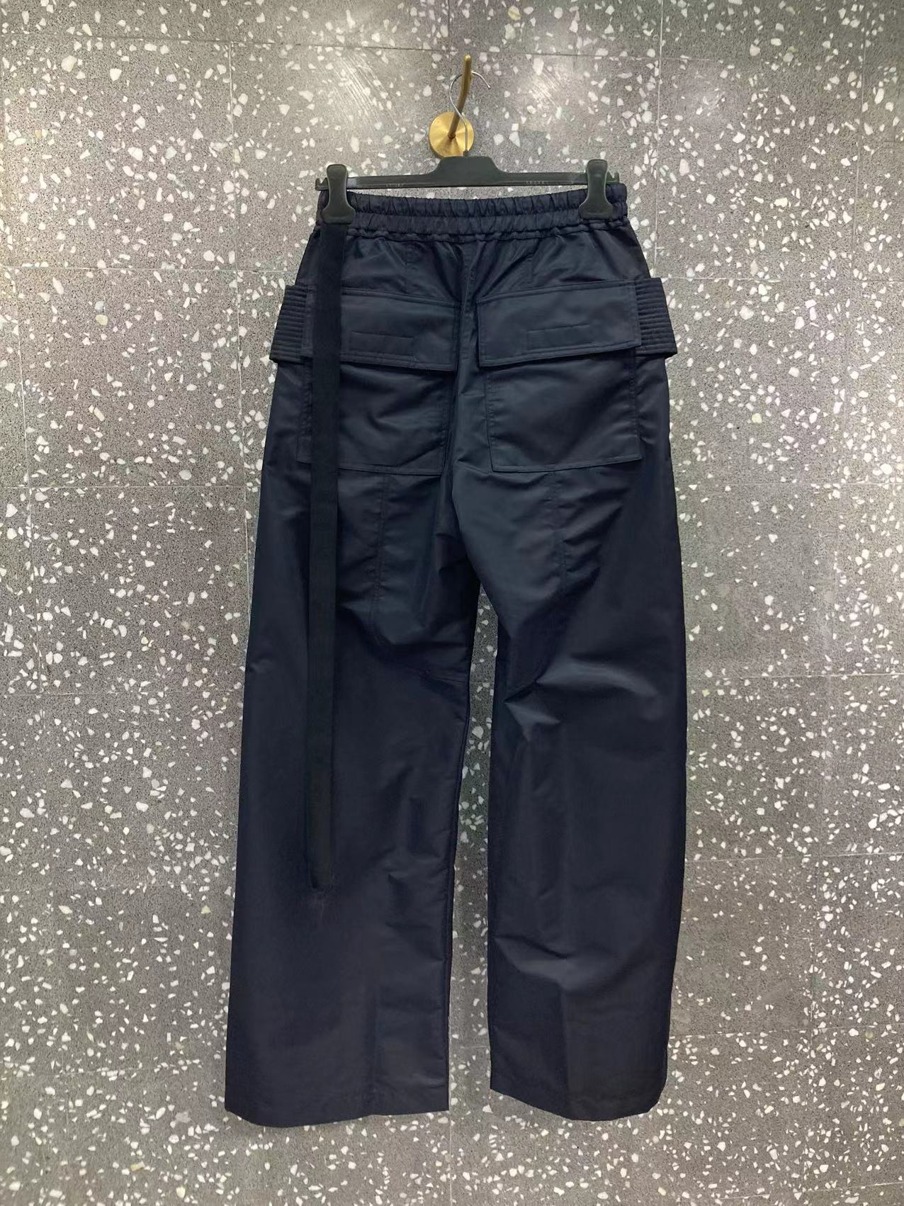 Rick Owens Drkshdw Elasticated-waistband Straight-leg Trousers In Black