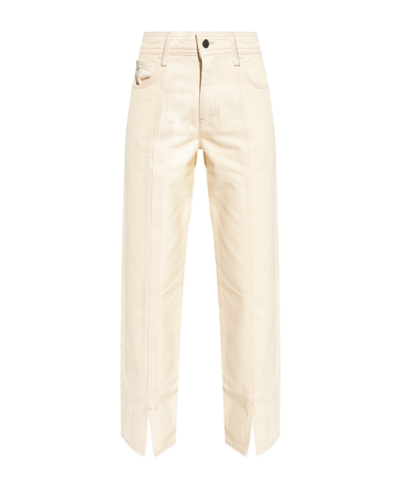 Shop Aeron Tailored High-waist Jeans In Nude