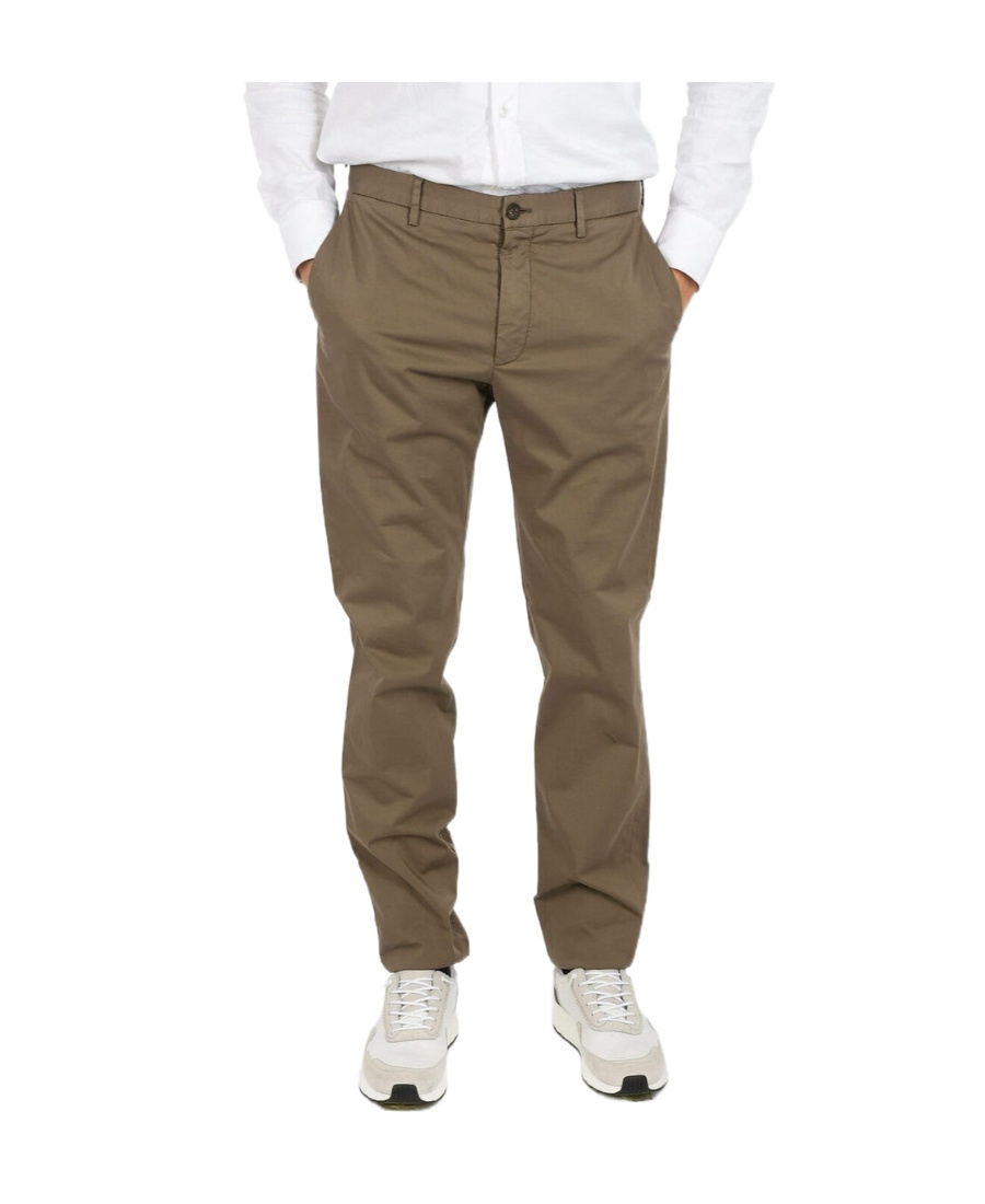 Zegna Logo Casual Pants In Brown