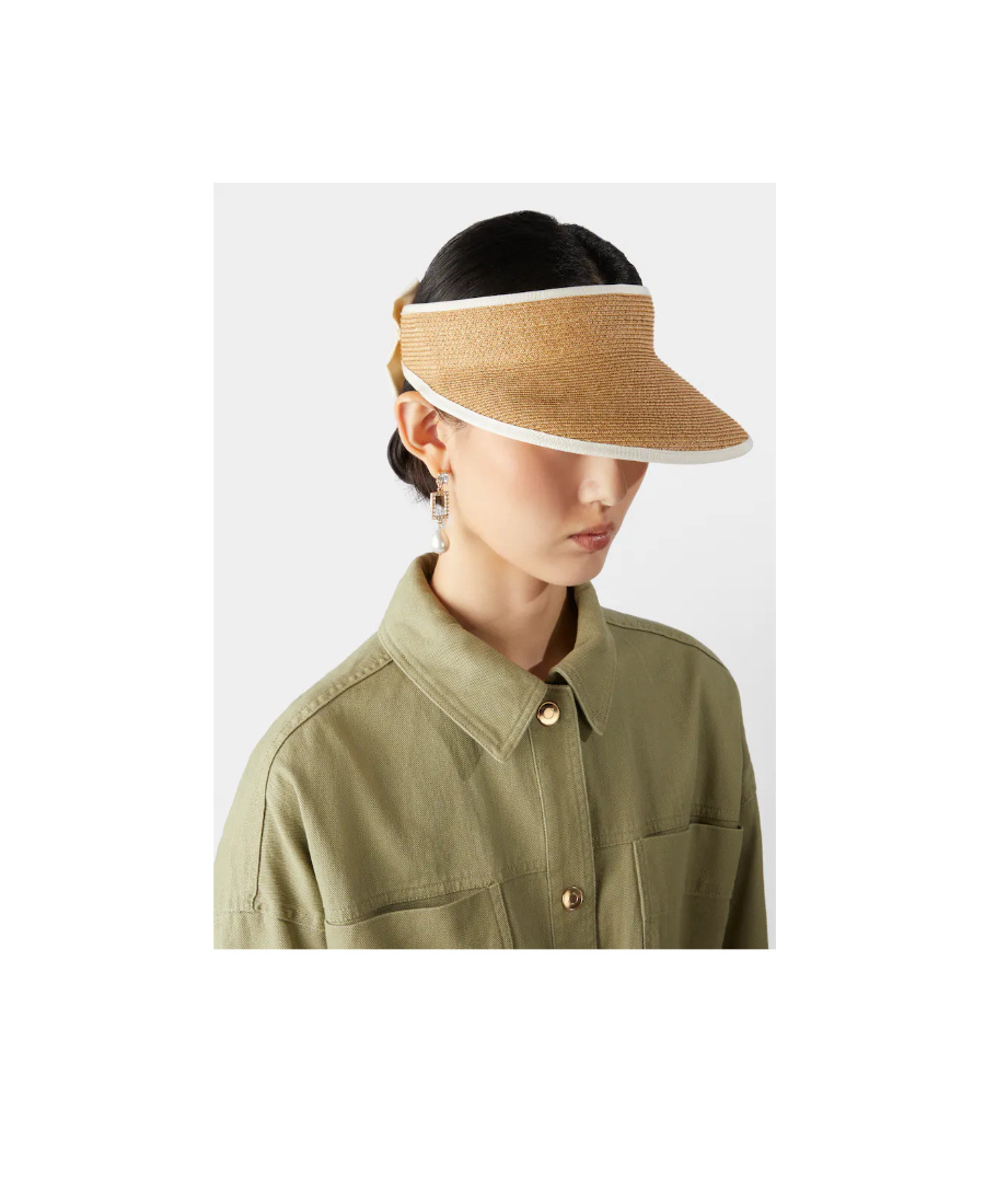Roger Vivier Broche Vivier Snap-on Sunshade Hat In Nude