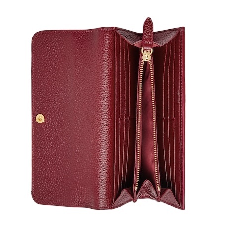 Gucci Softbit Continental Wallet In Red