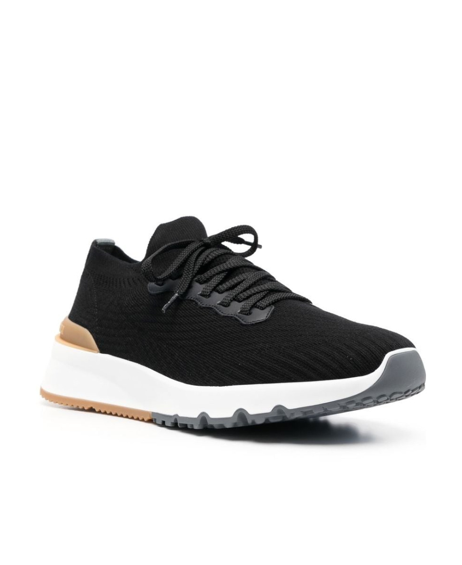 Brunello Cucinelli Sneakers With Mesh Panels In Black