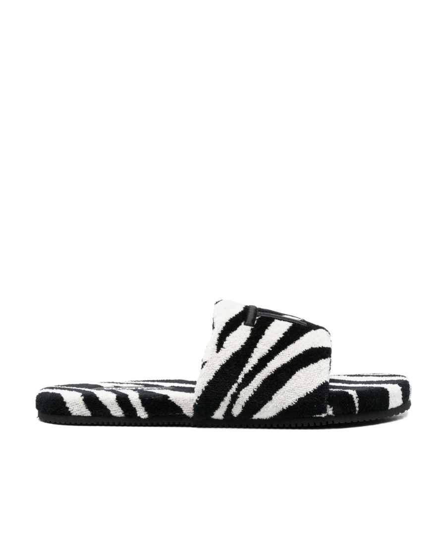 Tom Ford Zebra-print Slides In Black