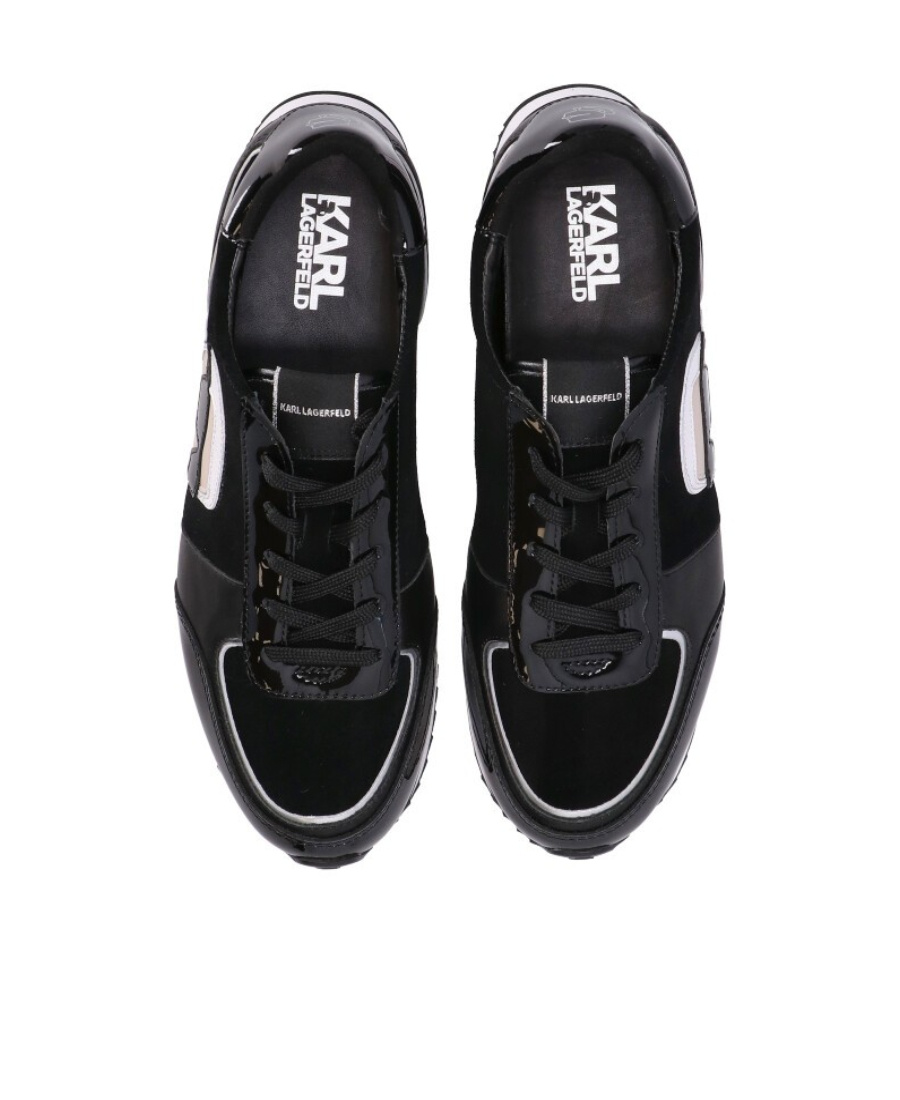 Shop Karl Lagerfeld Karl Patch-detail Low-top Sneakers In Black