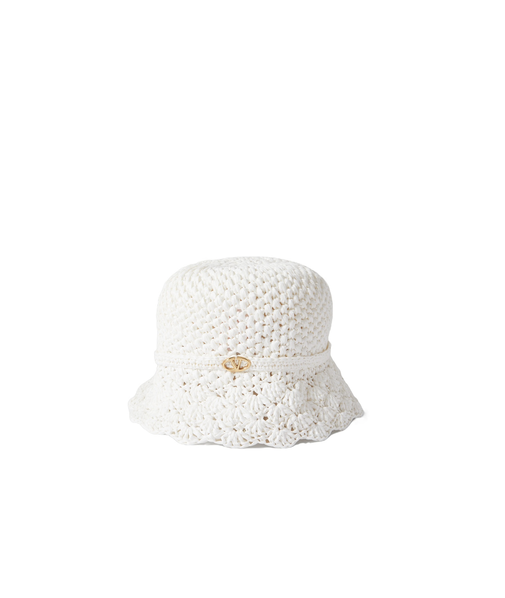 Valentino Crocheted Fisherman's Hat In White