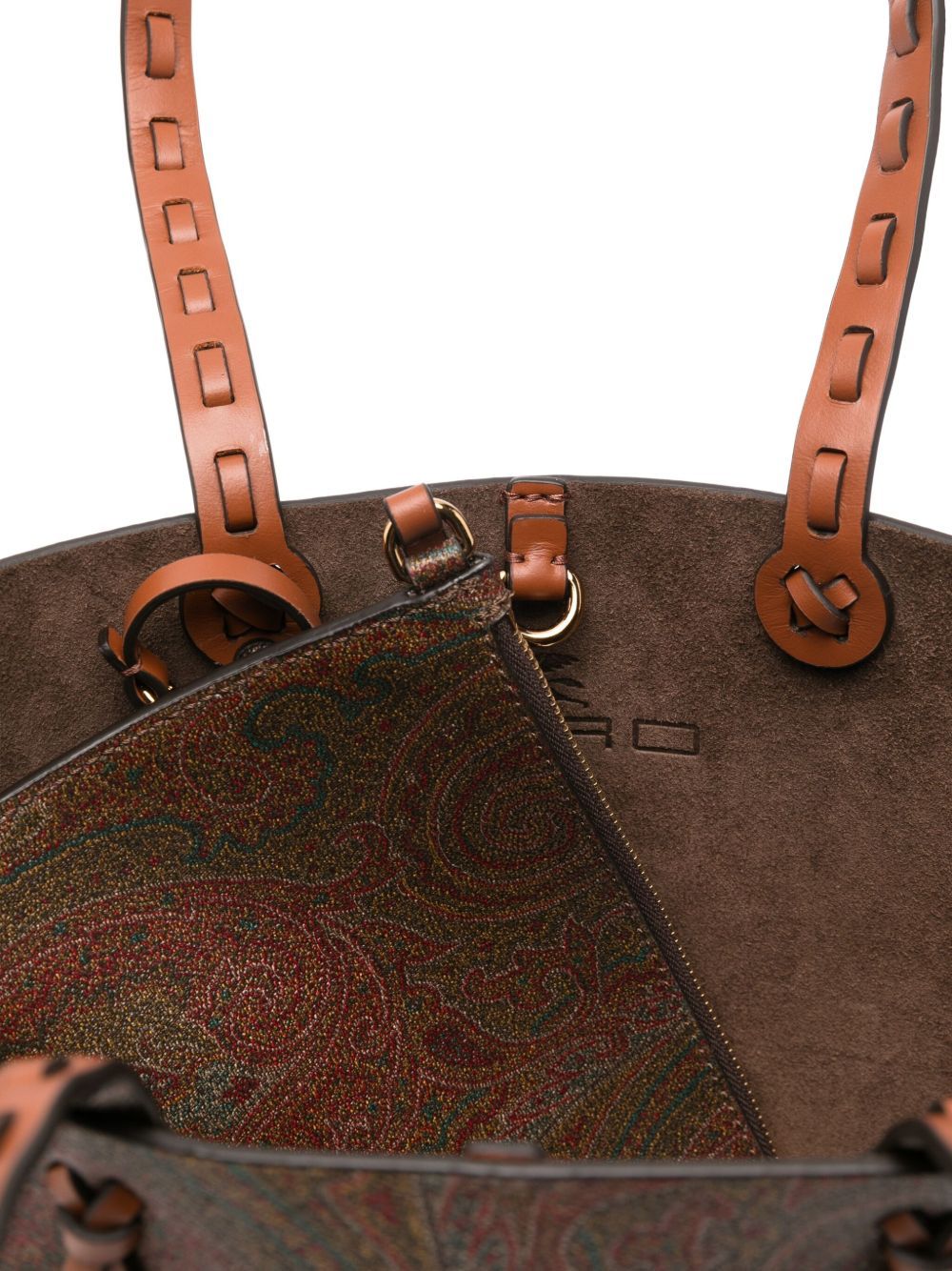 Etro Patterned Shoulder Bag In Brown