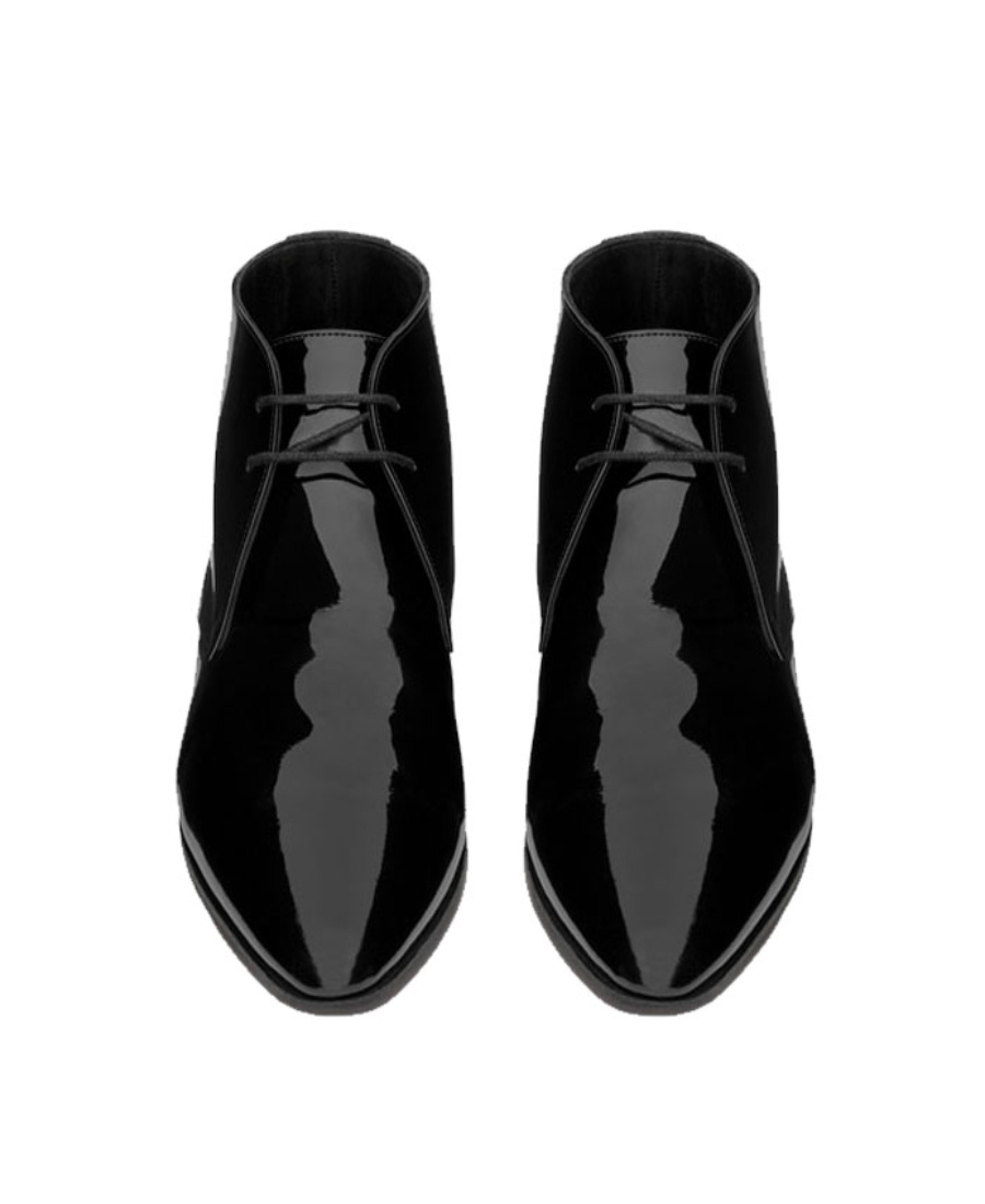 Saint Laurent Jonas 25mm Ankle Boots In Black