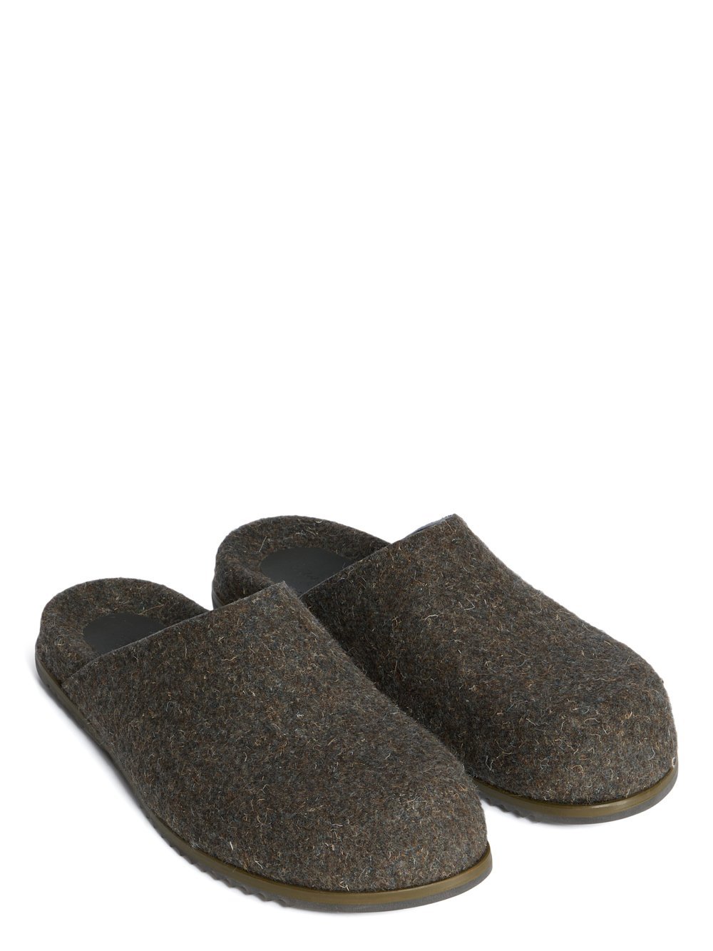 Rick Owens Gray Concordians Granola Mule Loafers In Brown