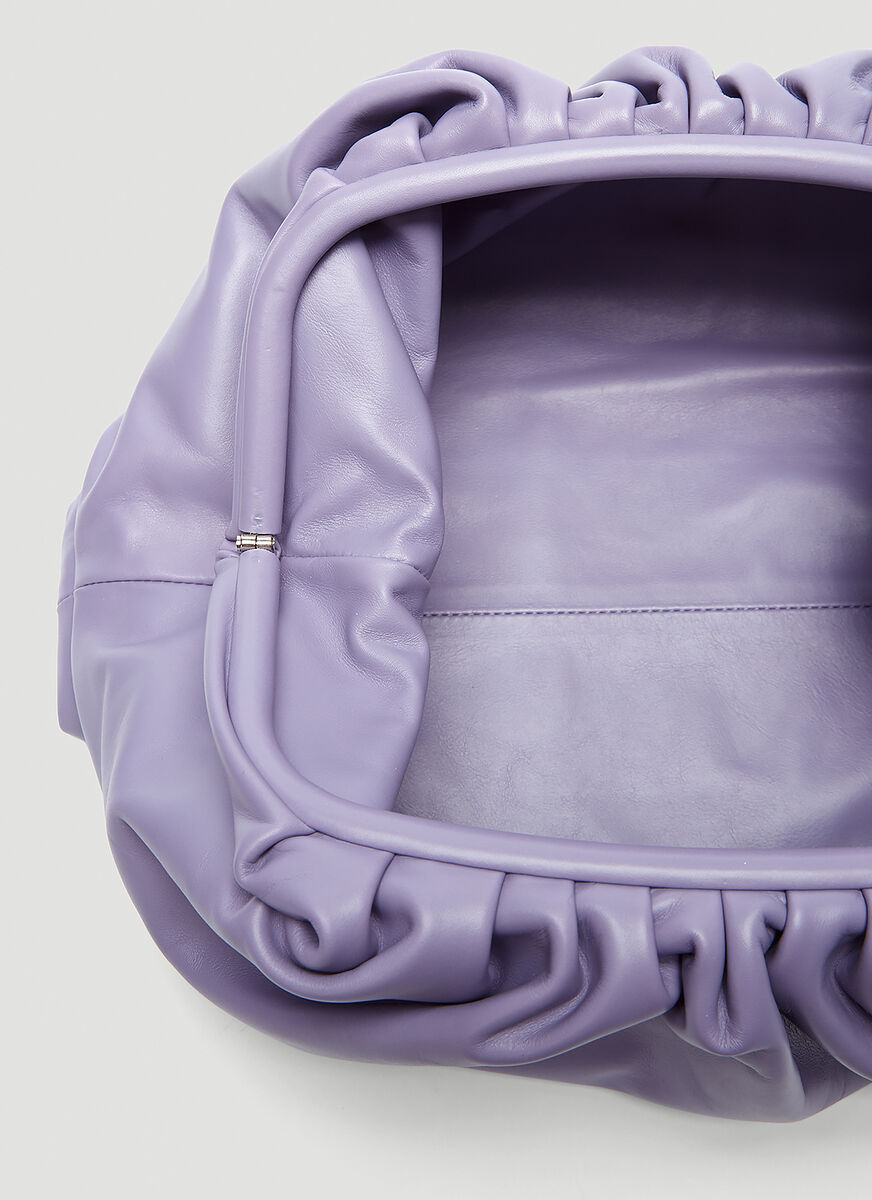 Shop Bottega Veneta The Pouch Clutch In Purple