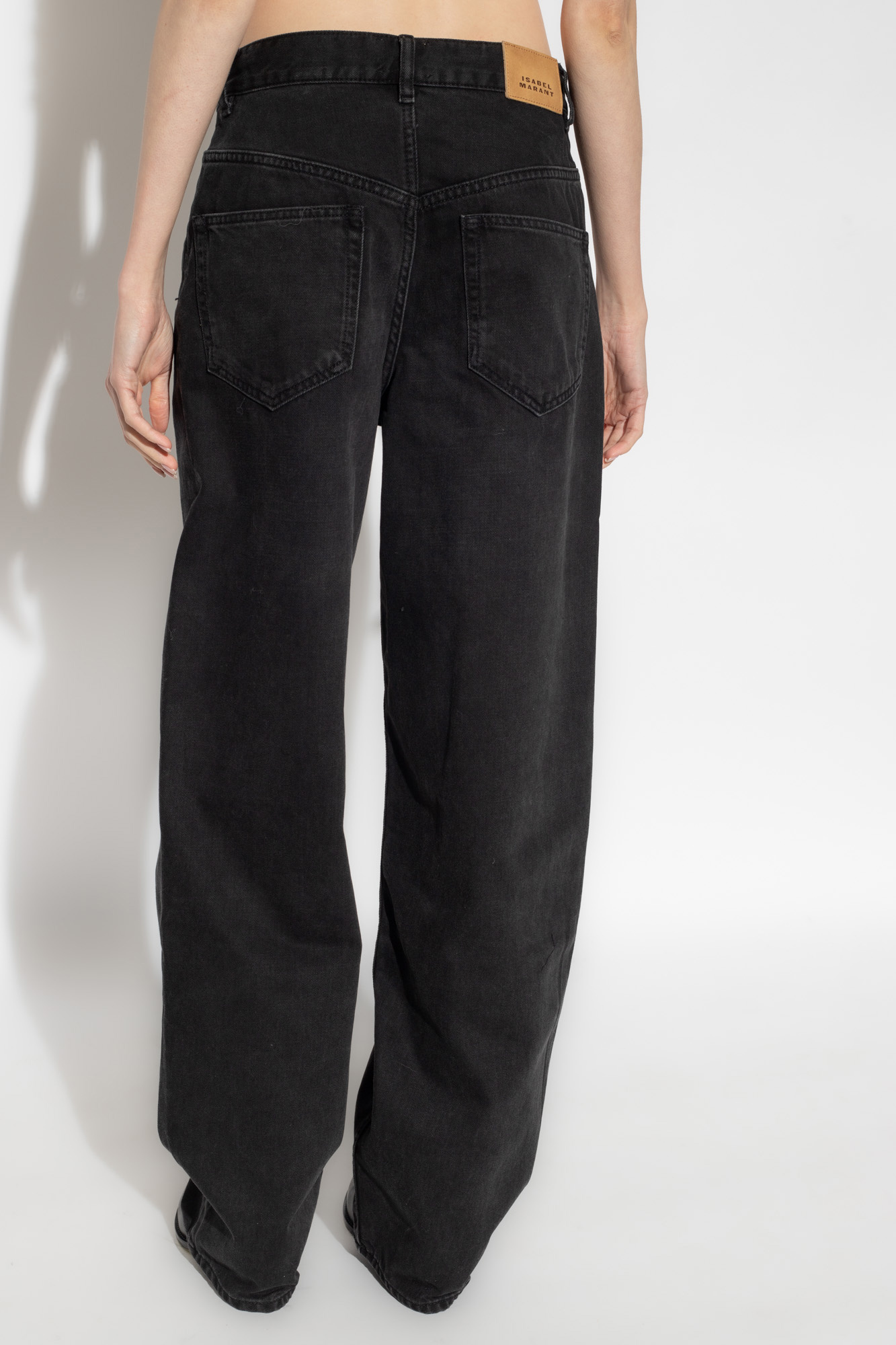 Isabel Marant Lemony Jeans In Black Cotton In Black