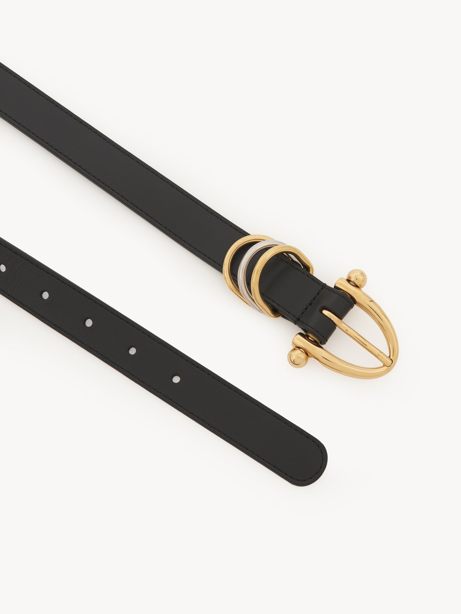 Chloé Bracelet Calf Leather Belt In Black