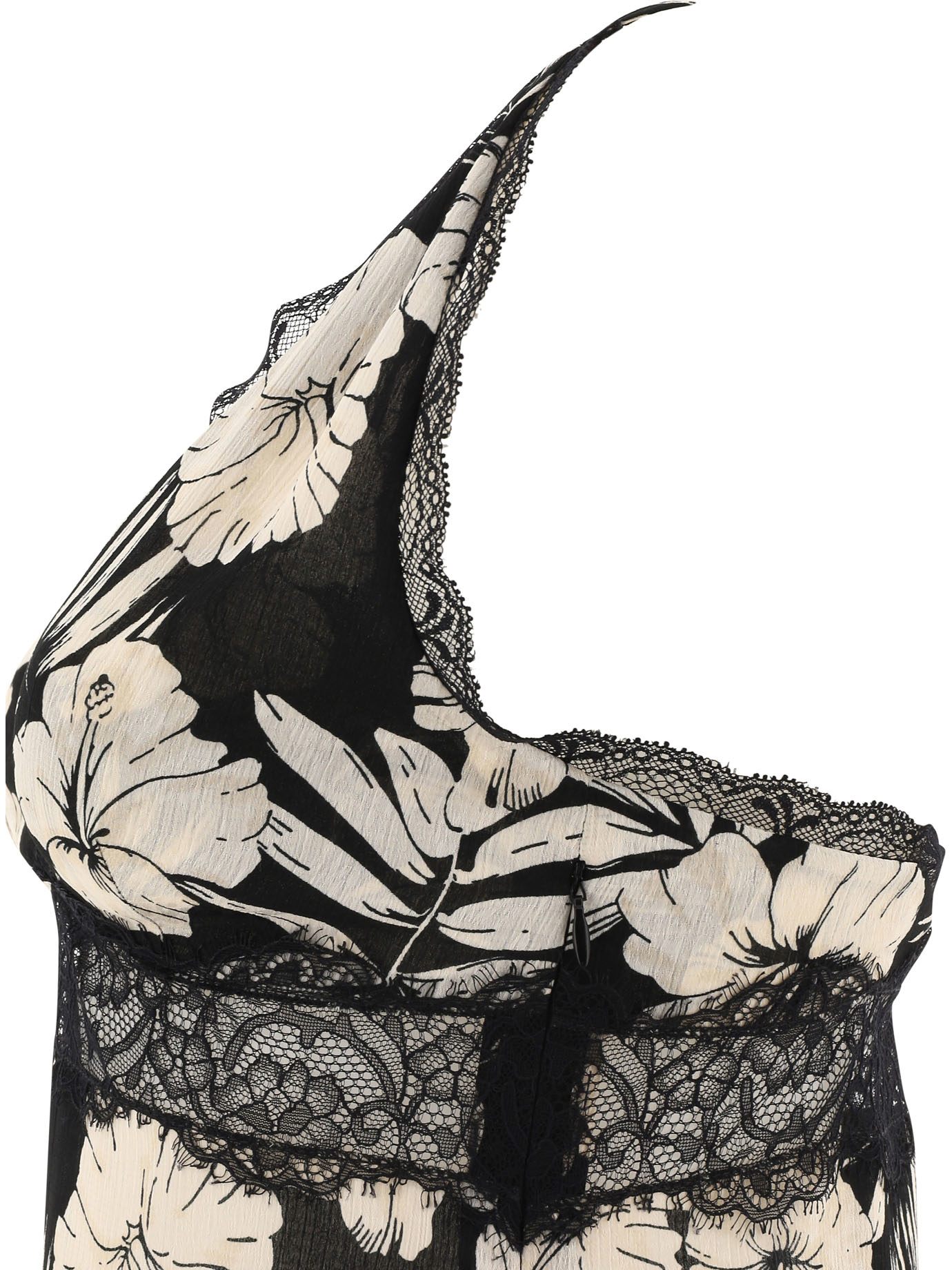 Pinko Floral-print Tank Top In Black