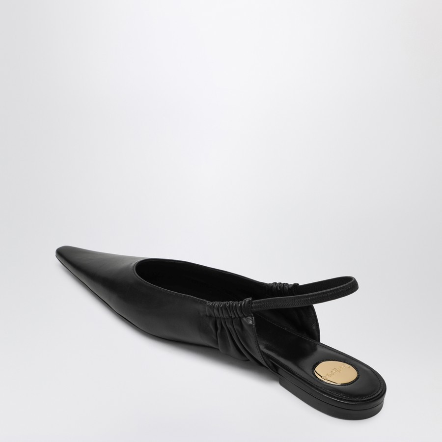 Saint Laurent Pointed-toe Flat Sandals In Black
