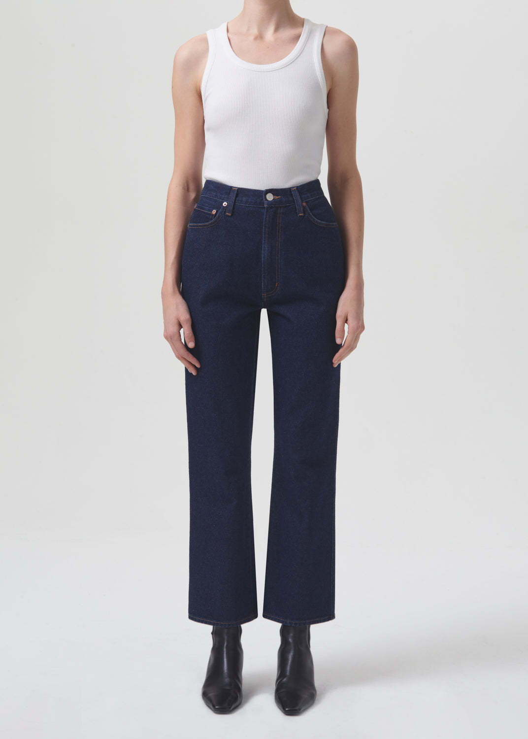 Agolde Belt-loop Jeans In Black