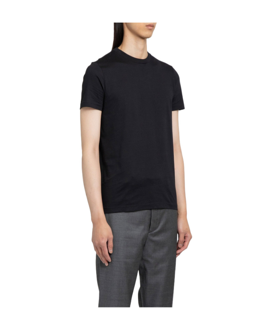 Prada Three-piece Cotton Knitted T-shirt In Black
