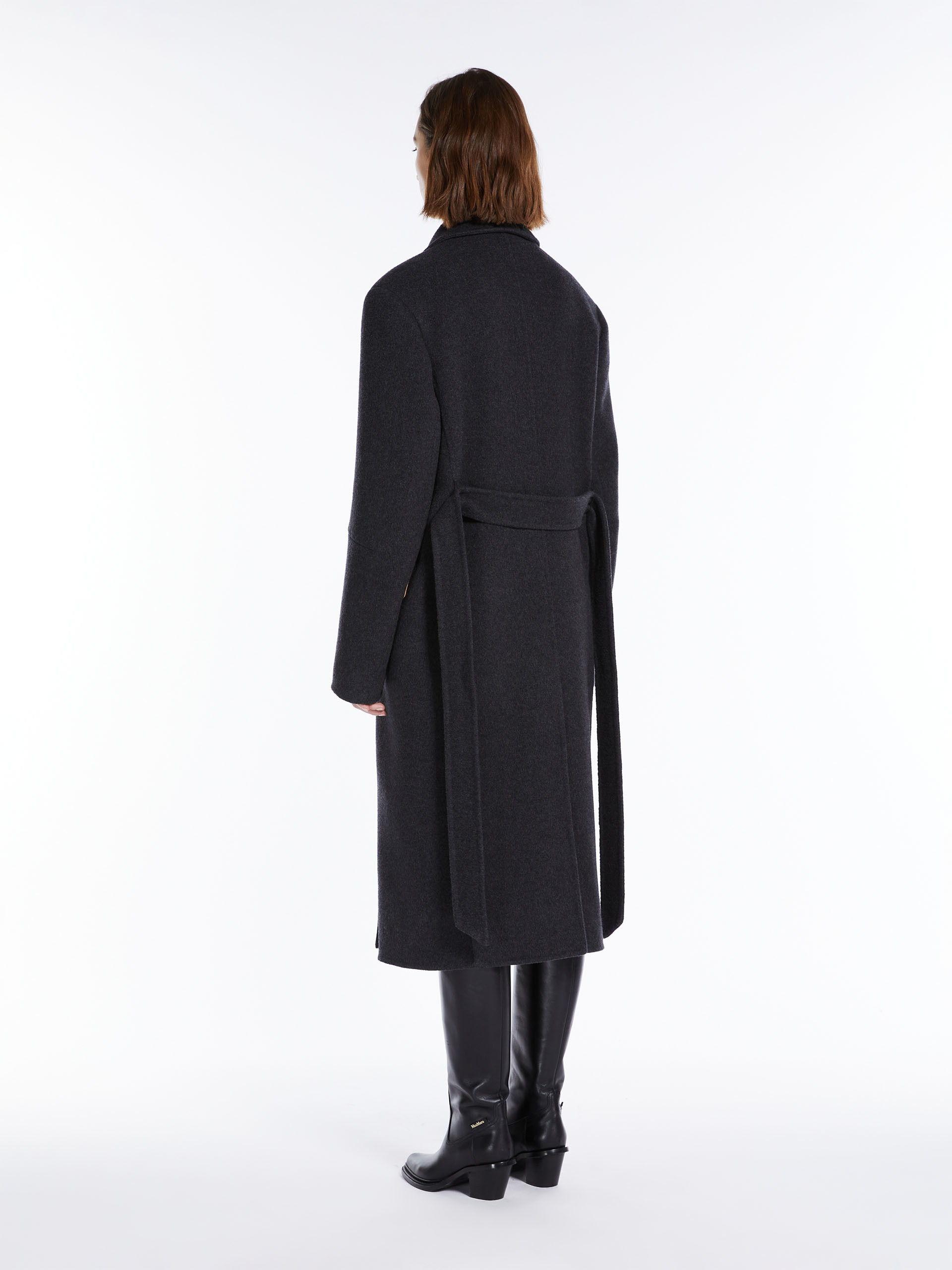 Max Mara Double-breasted Cashmere Coat In Gray