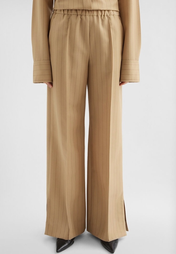 Jil Sander Pinstriped Trousers In Brown