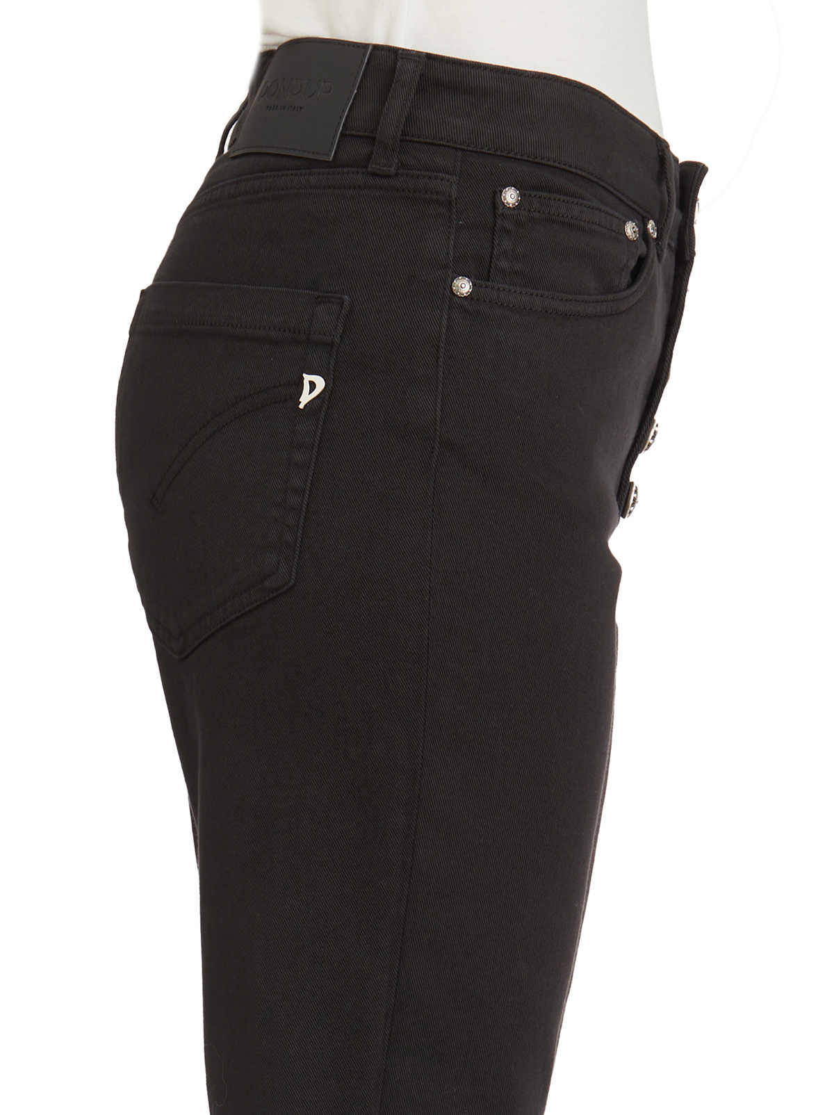 Dondup Button-front Slacks In Black