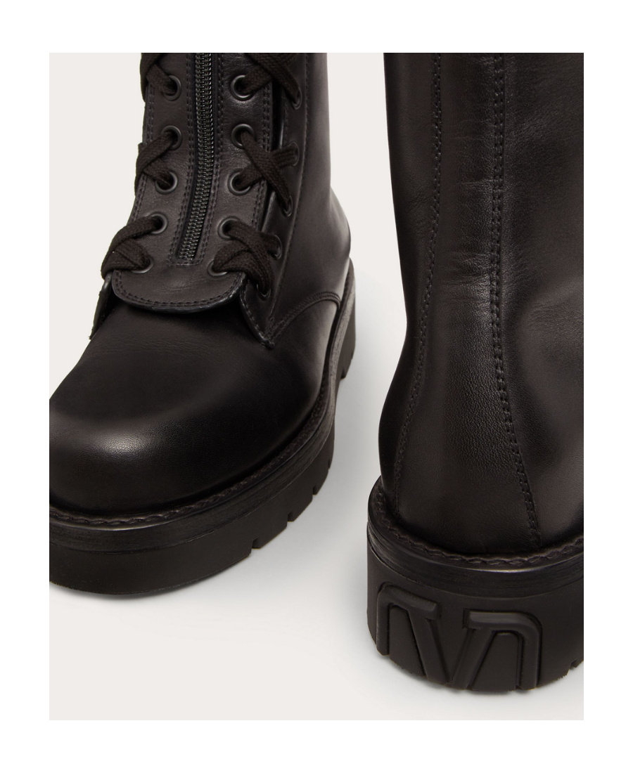 Shop Valentino One Stud Ankle Boots In Black