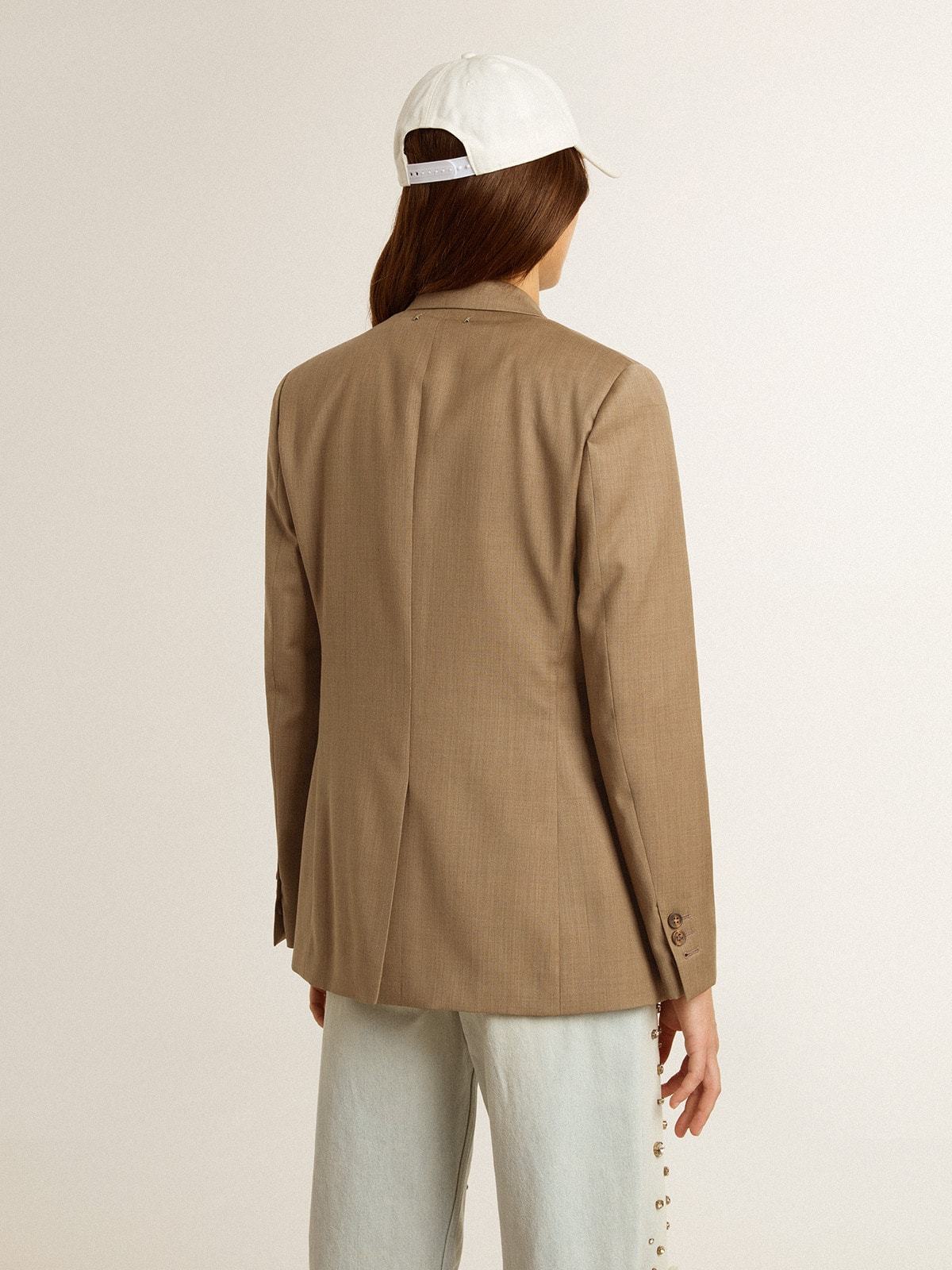 Golden Goose Single-breasted Wool Blazer In Brown