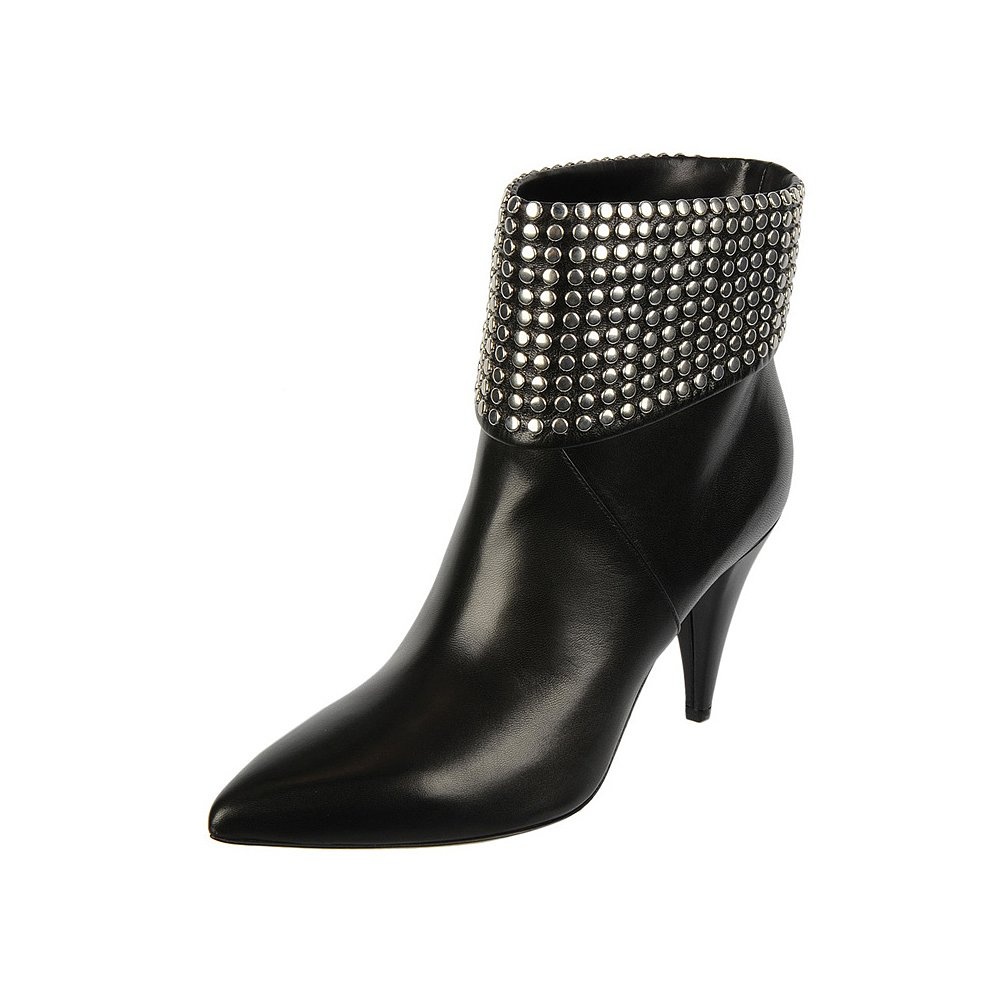 Saint Laurent High-heeled Boots In Black