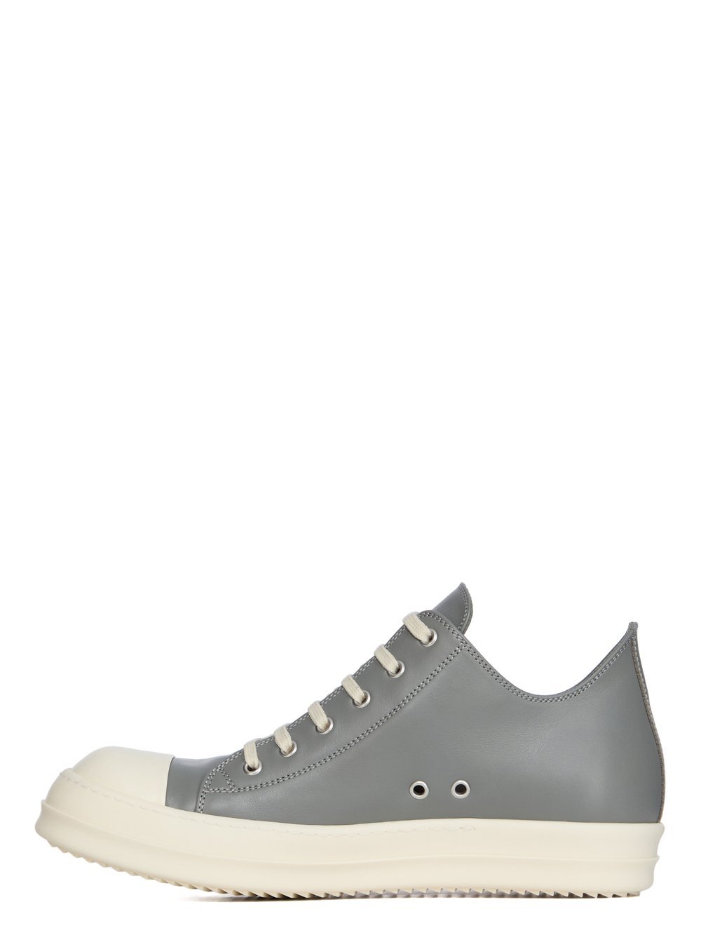 Rick Owens Round-toe Low-top Casual Shoes In Gray