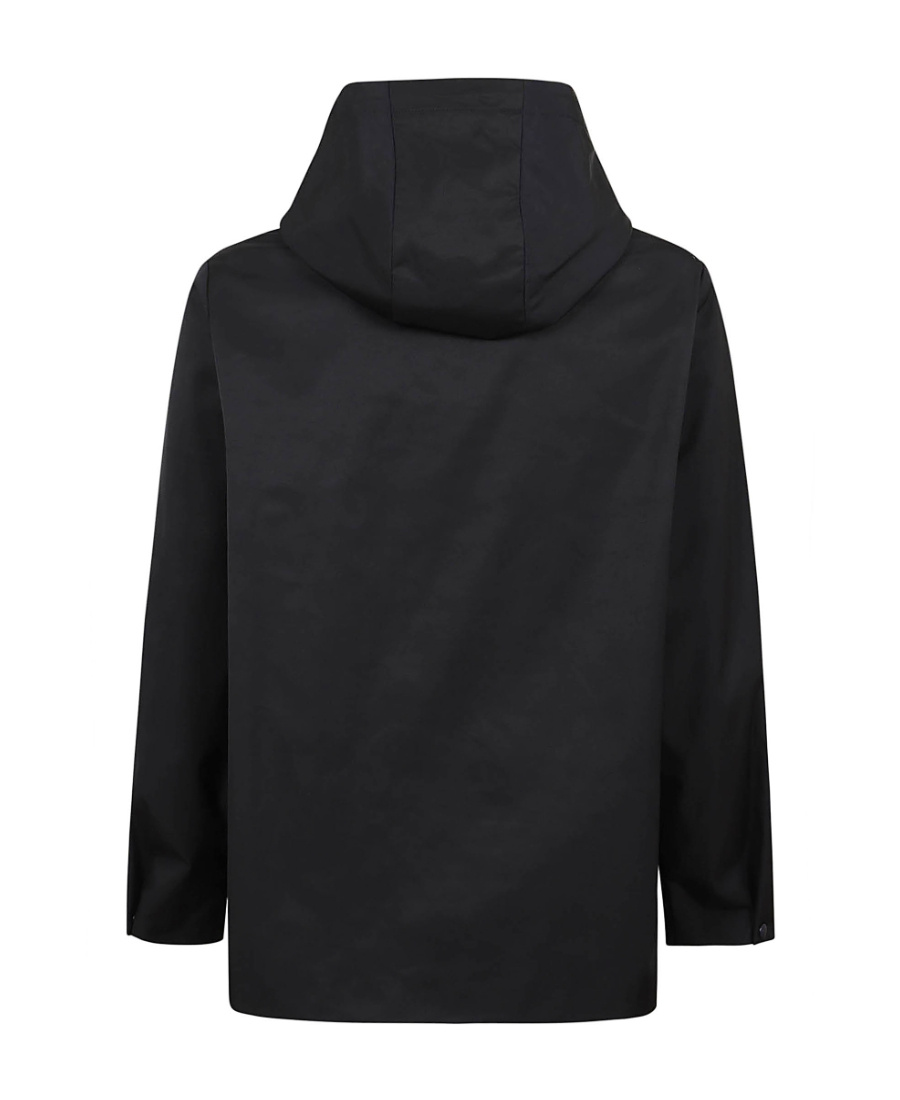 Valentino Hooded Overshirt In Tech Fabric In Black