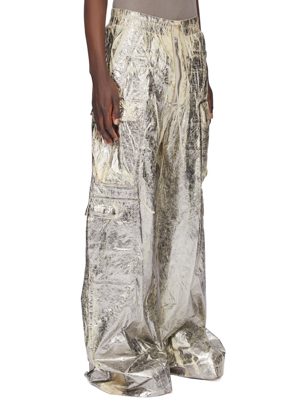 Rick Owens Drkshdw Elastic Waist Casual Pants In Silver