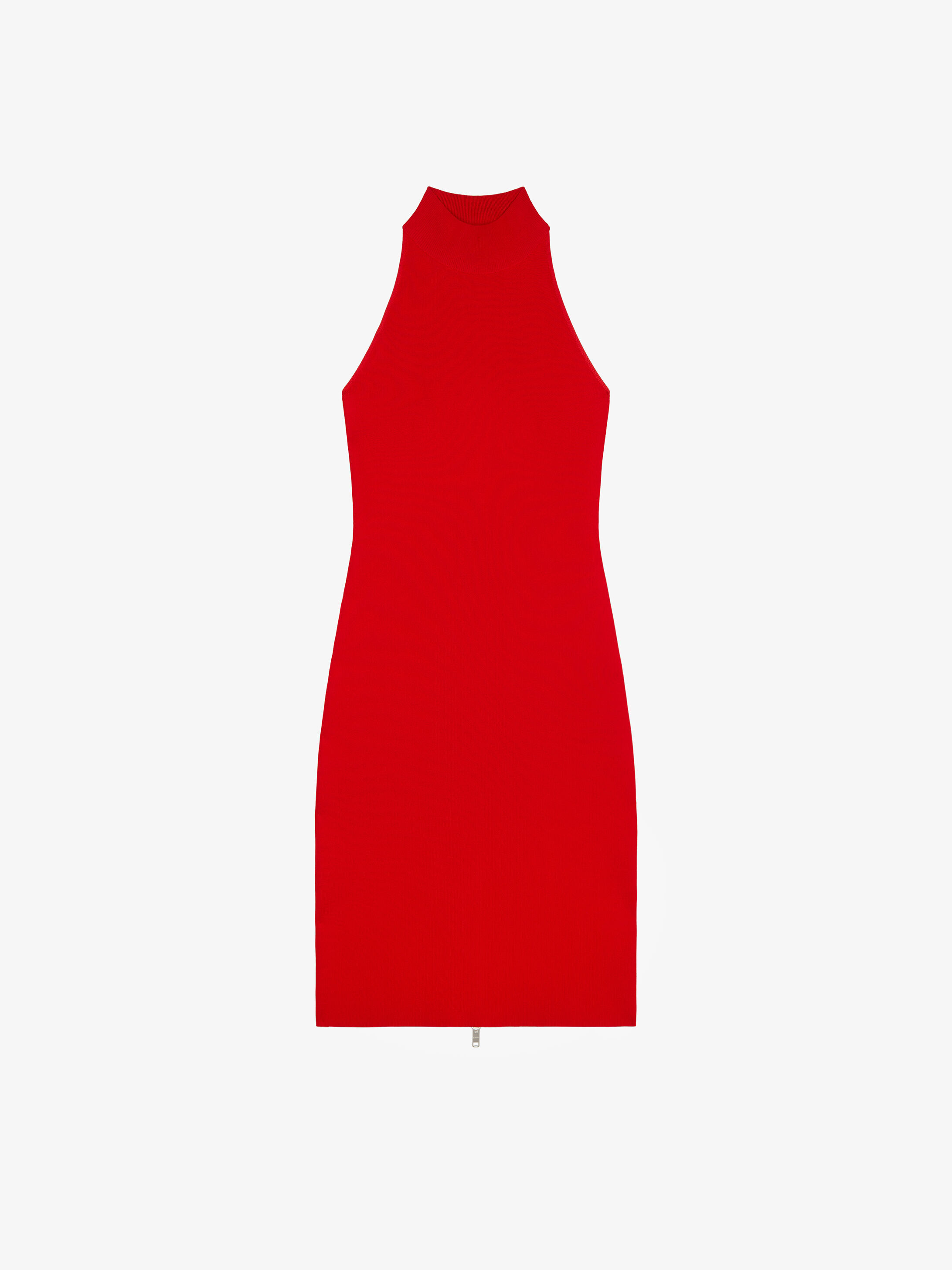 Givenchy Knitted Sleeveless Dress In Red