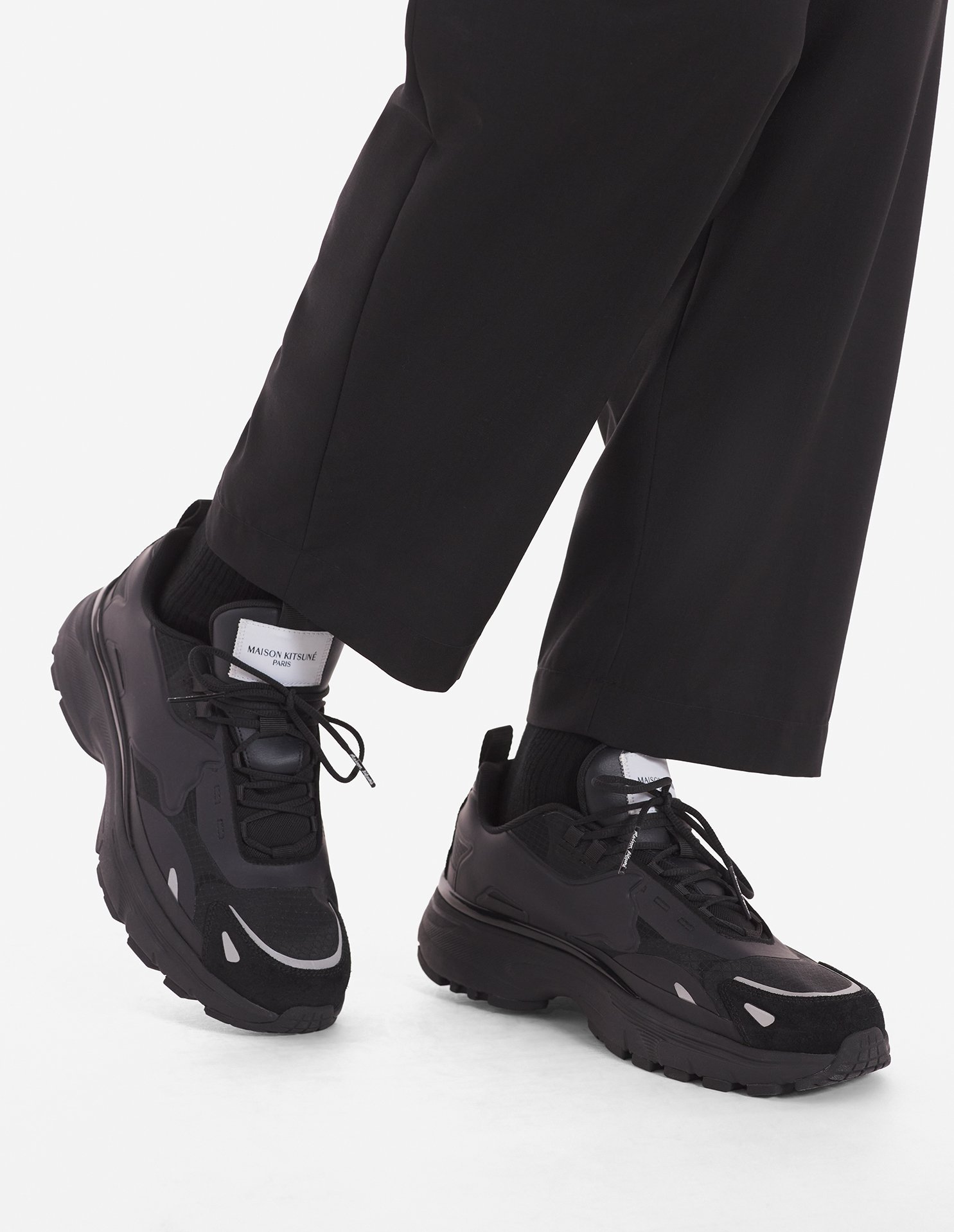 Maison Kitsuné Sora Runners With Textured Upper In Multi