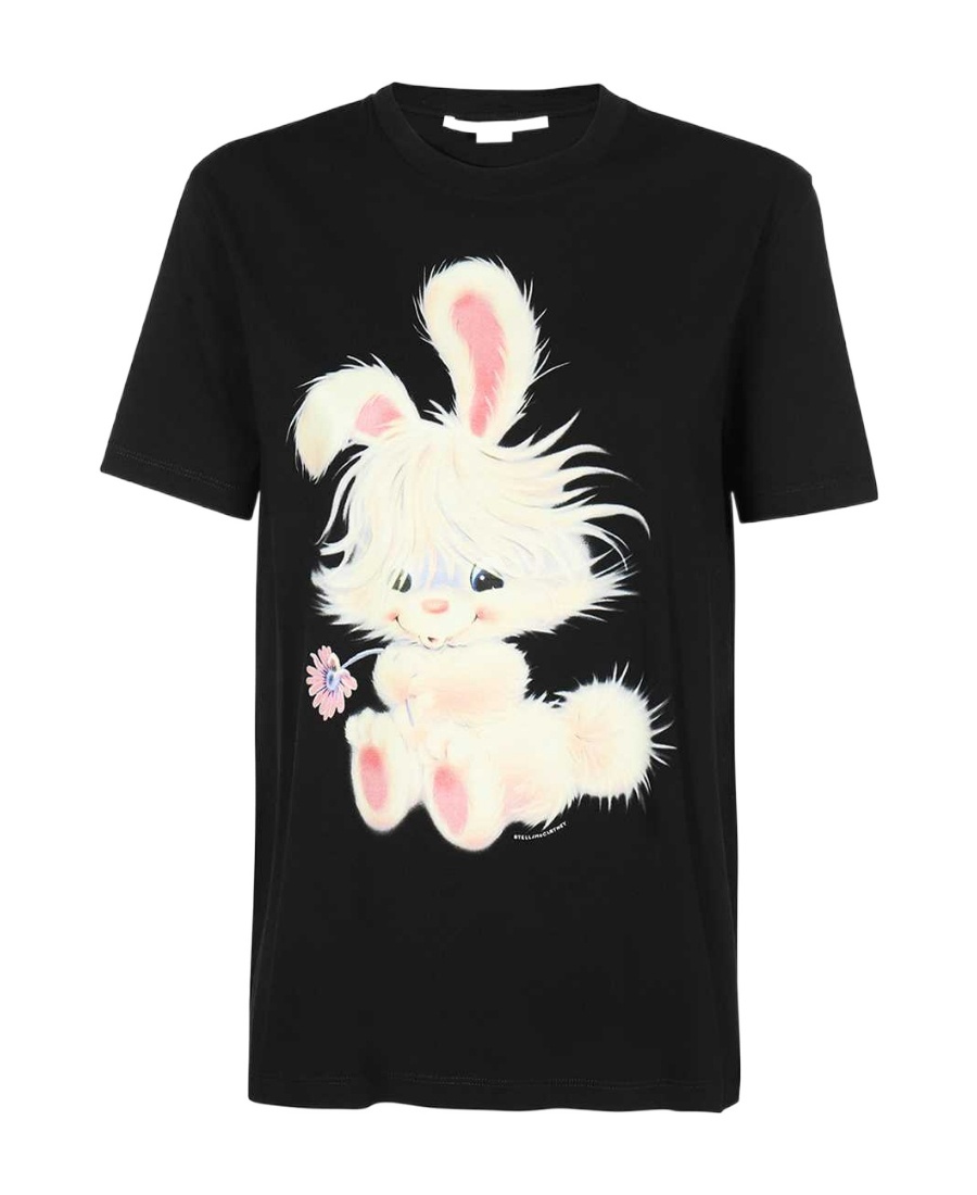Stella Mccartney Logo Short-sleeved T-shirt In Black