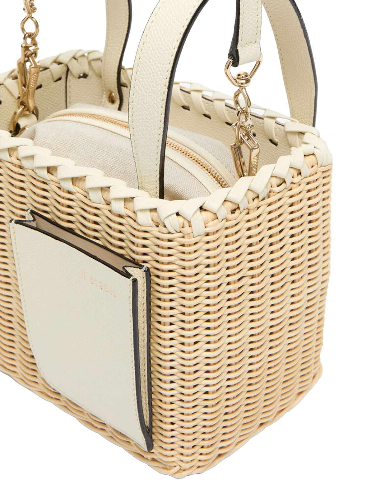 Valextra Soft Wicker Bucket Micro Bag