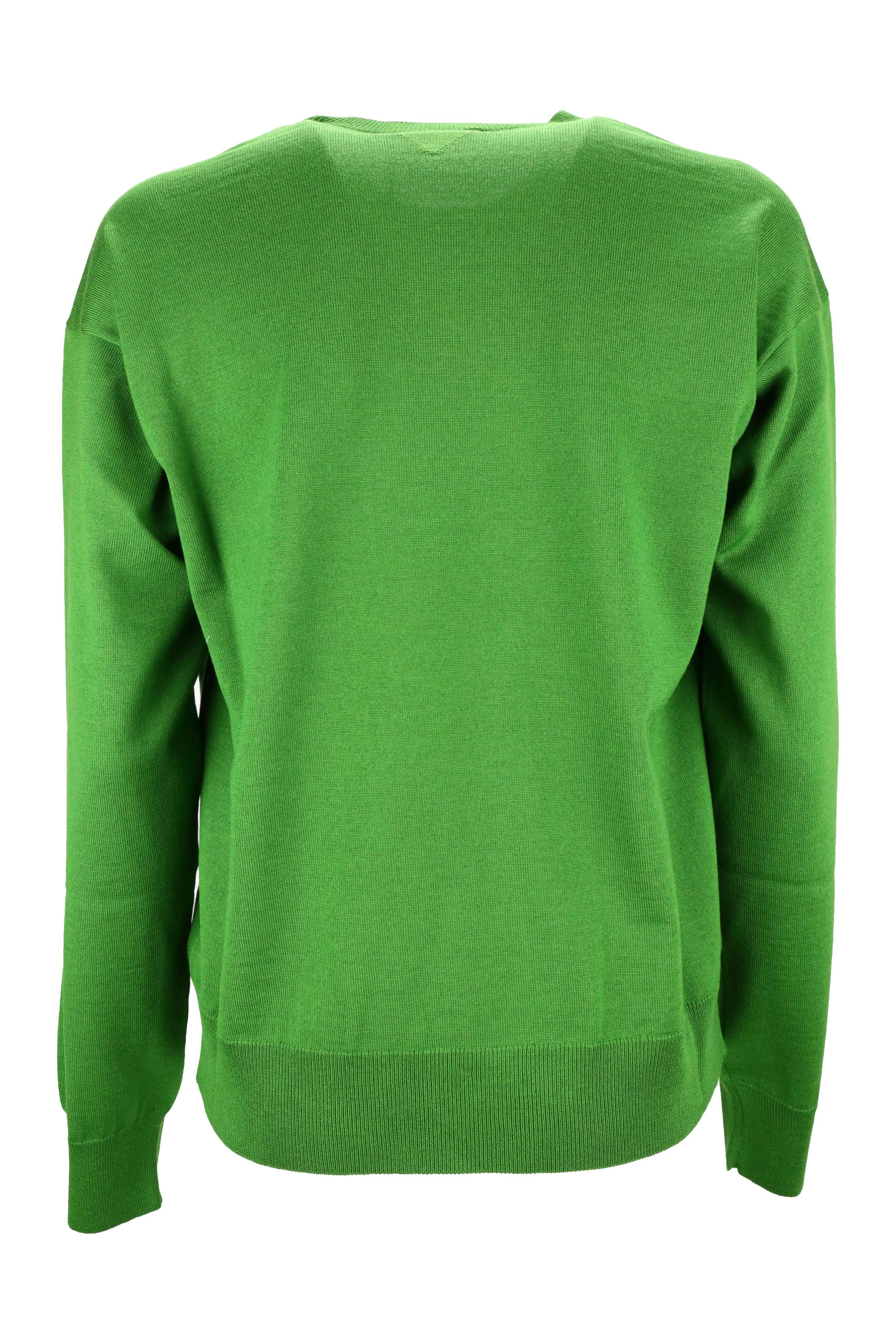Bottega Veneta Button-detail Wool Jumper In Green