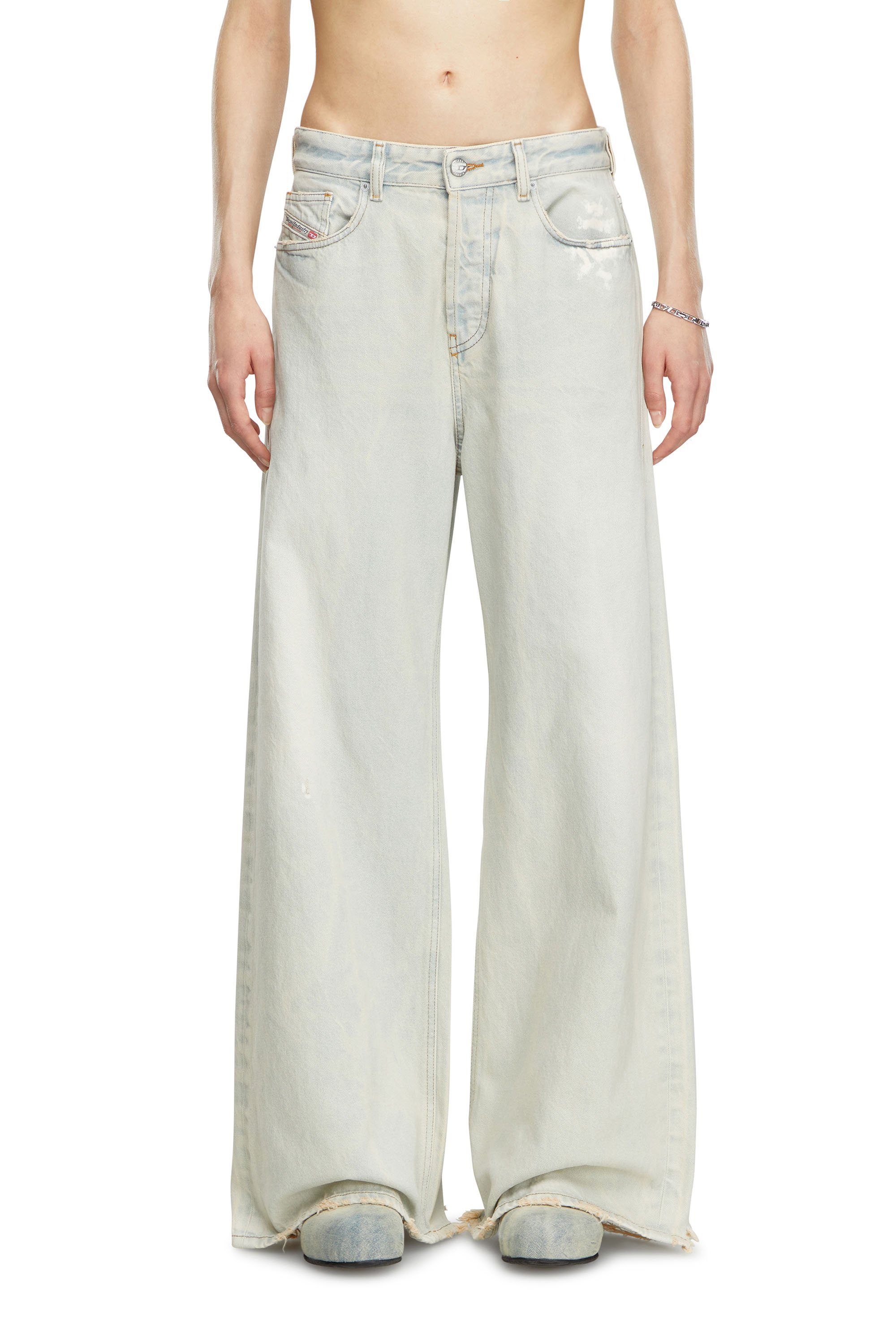 Diesel 1996 D-sire Wide-leg Jeans In White